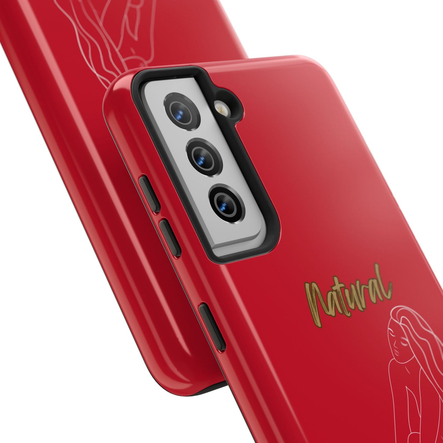 Natural Woman Beauty (WL) Tough Phone Cases DARK RED