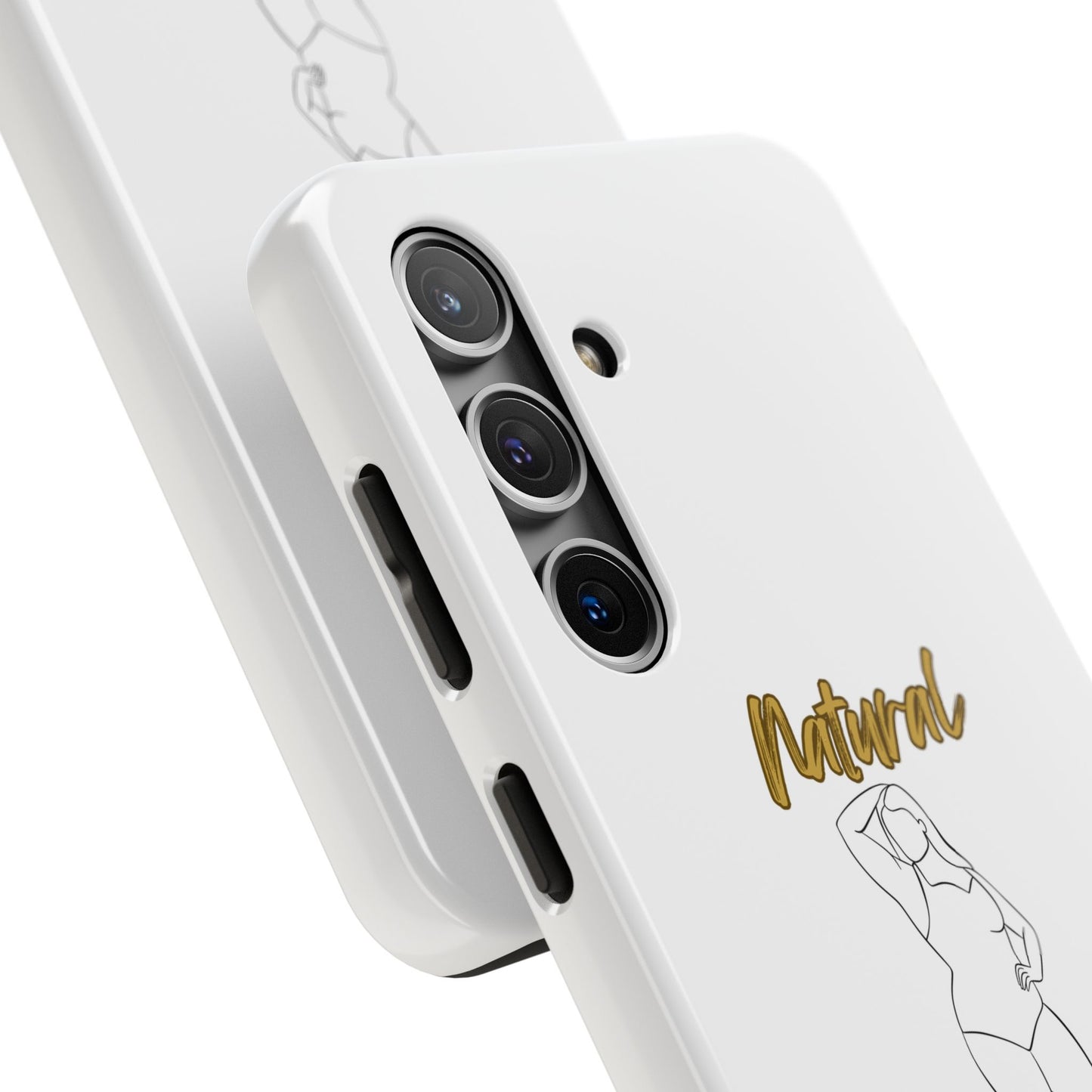 Natural Woman Looking Good (BL)Tough Phone Cases WHITE