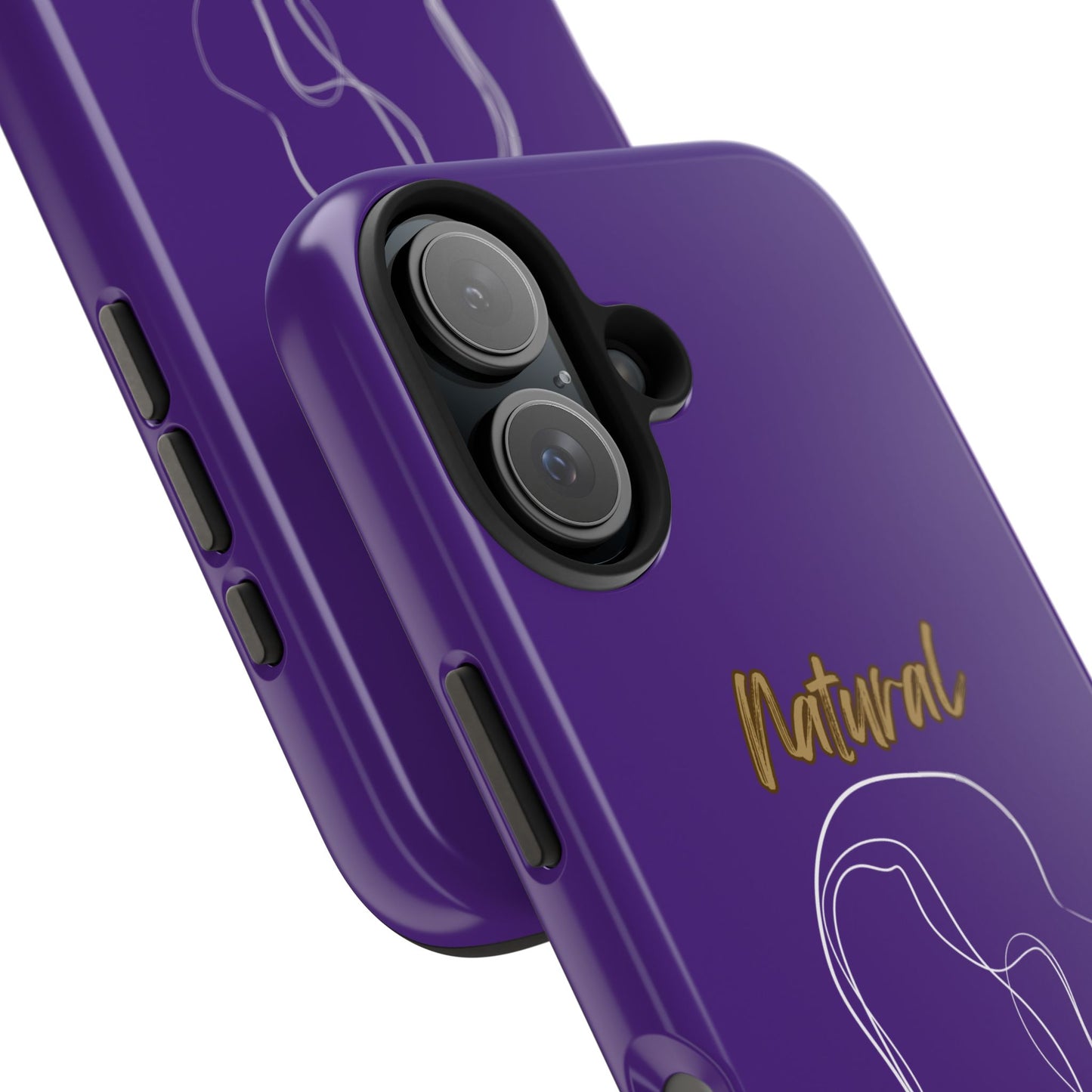 Natural Woman Hanging Hair (WL) Tough Phone Cases PURPLE