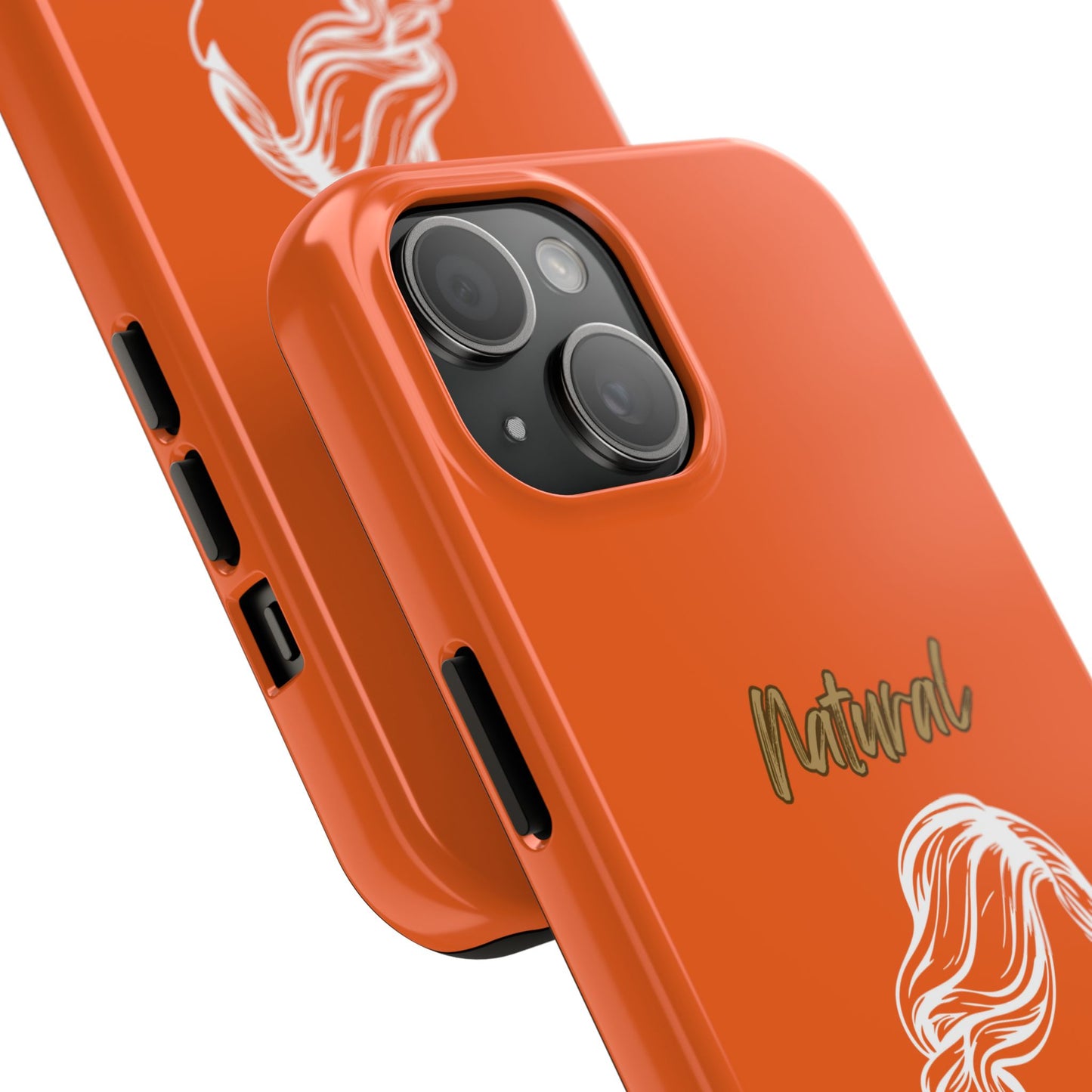 Natural Woman Long Curl (WL)Tough Phone Cases ORANGE