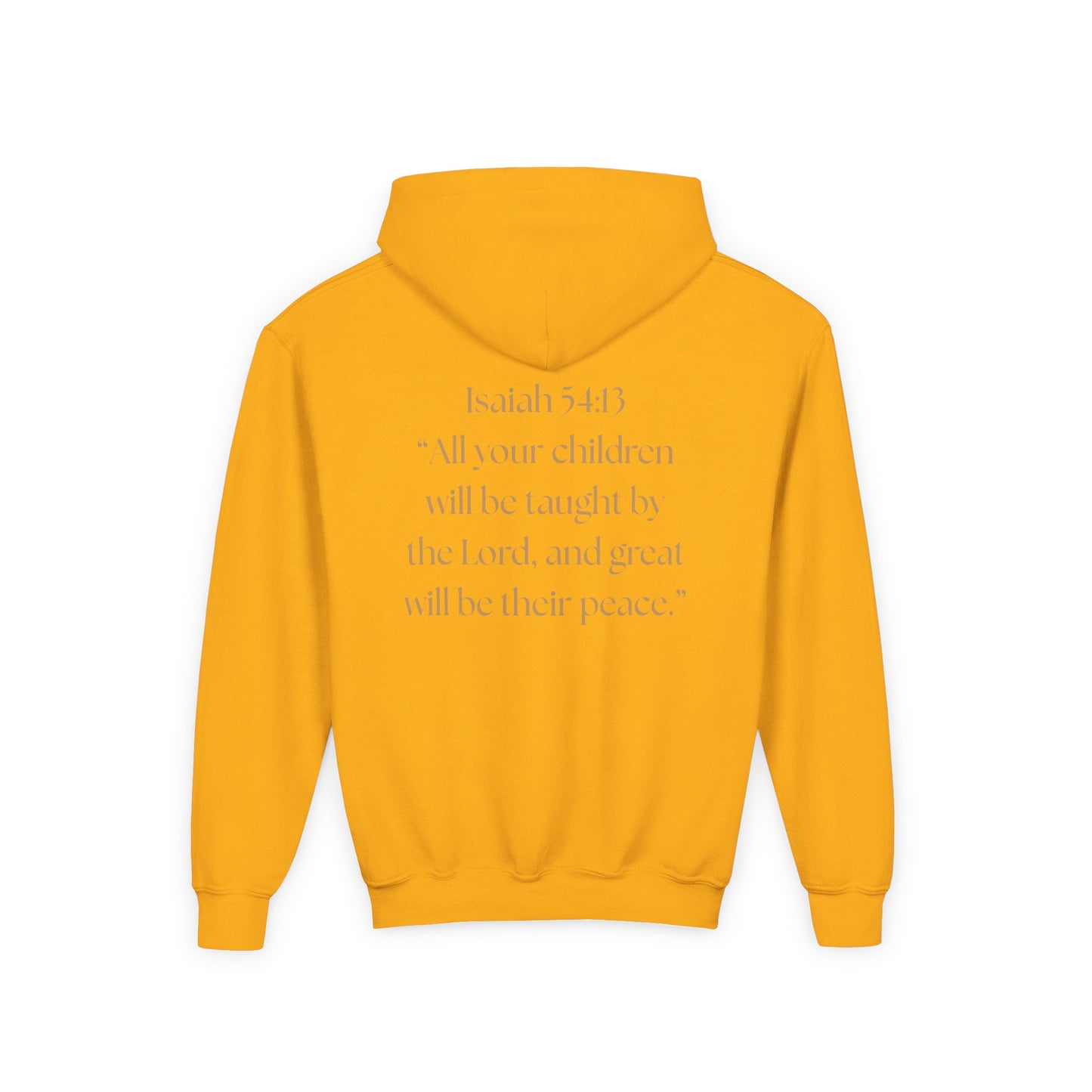 "Children of the King" Hoodie - BLACK Lion Design with Isaiah 54:13
