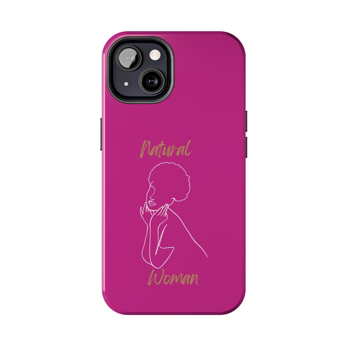 Natural Woman Cute Afro (WL)Tough Phone Cases PINK