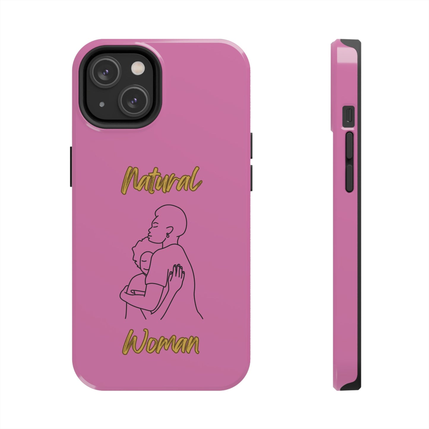 Natural Woman Safe With Momma (BL) Tough Phone Cases LIGHT PINK