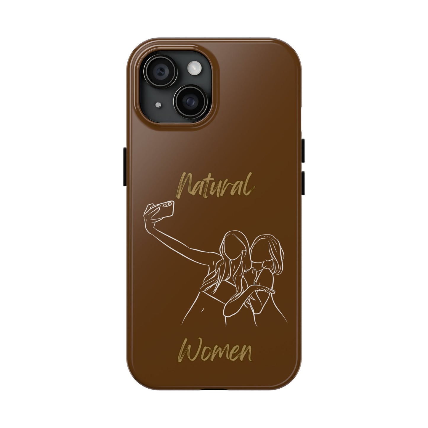Natural Woman Friends Selfie (WL)Tough Phone Cases BROWN