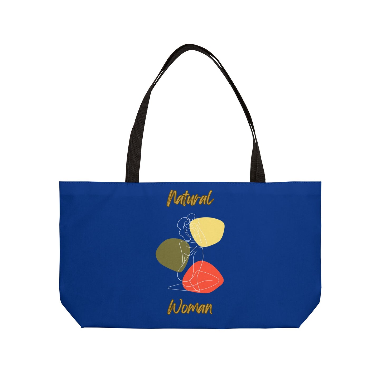 Natural Woman Colorful Pose (WL) Weekender Tote Bag DARK BLUE