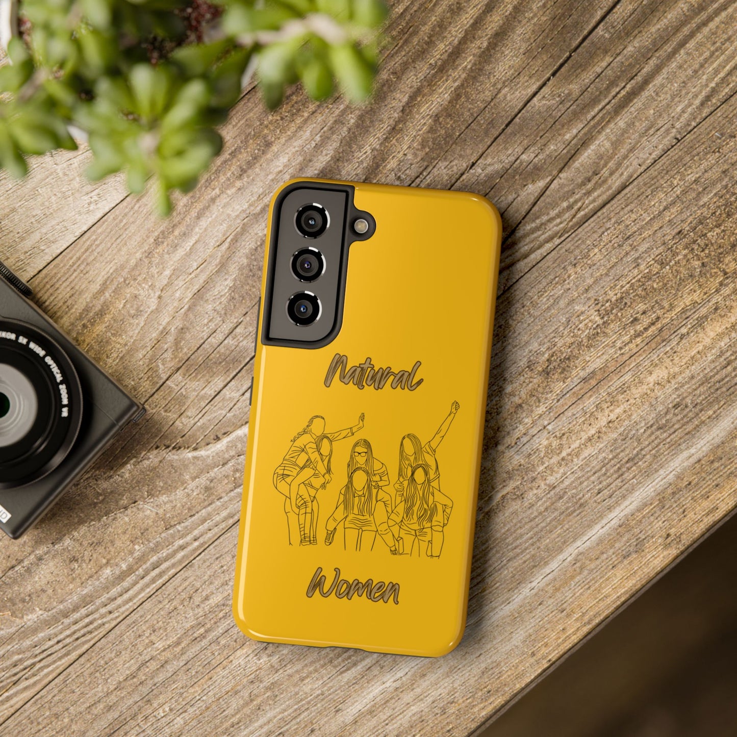 Natural Woman Piggy Back (BL)Tough Phone Cases YELLOW