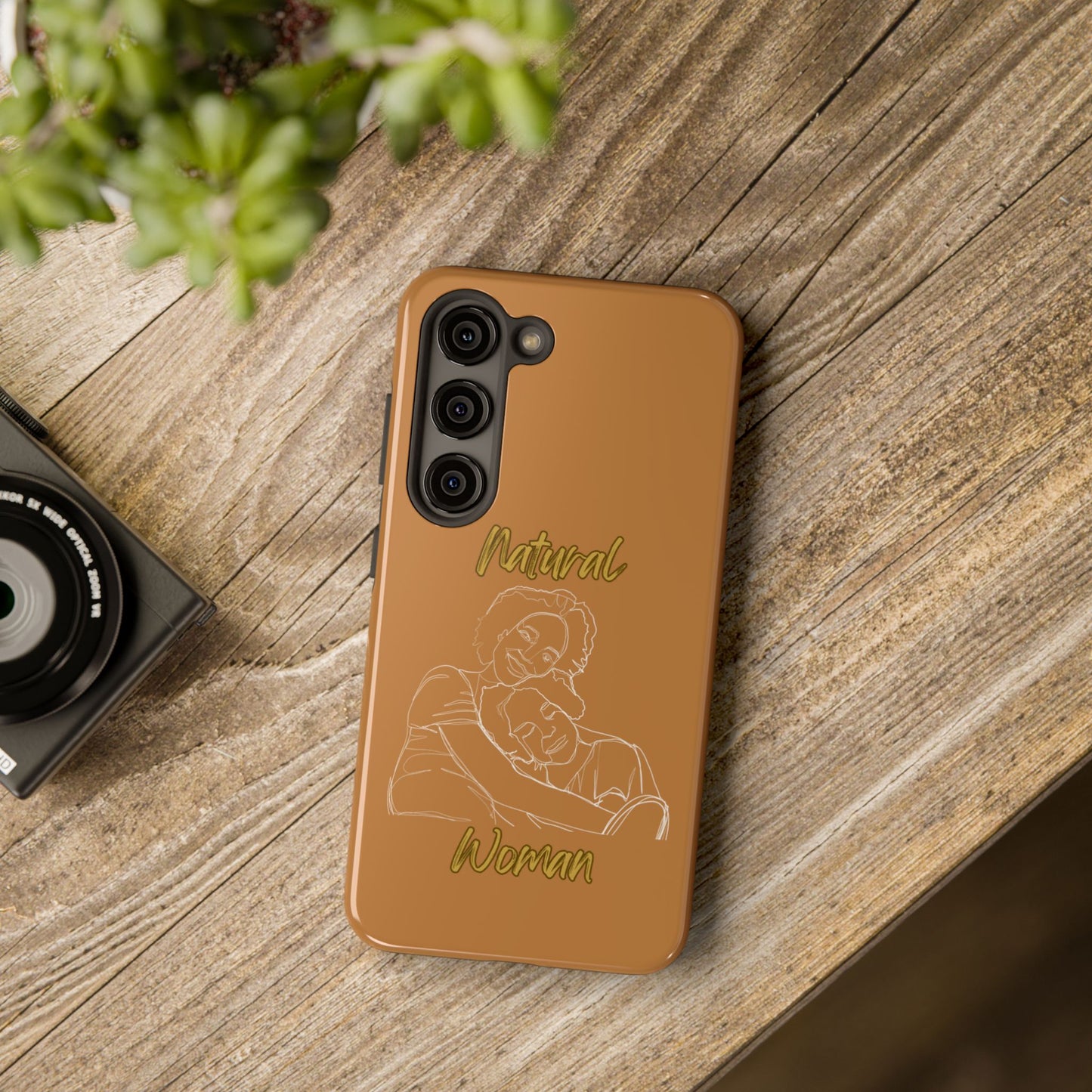 Natural Woman Loving Embrace (WL)Tough Phone Cases LIGHT BROWN