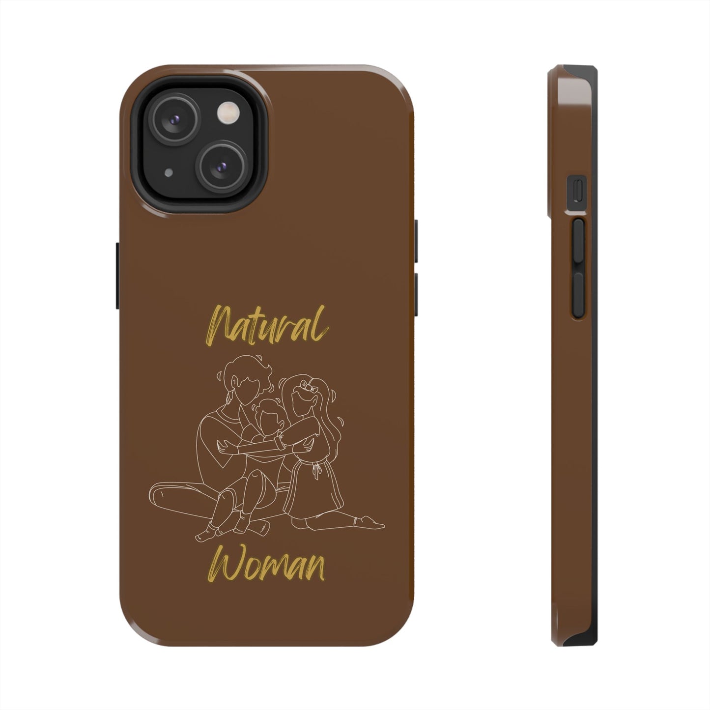 Natural Woman Bear Hugs (WL) Tough Phone Cases BROWN