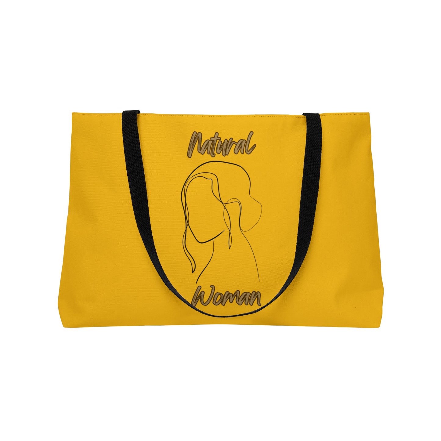 Natural Woman Hanging Hair (BL) Weekender Tote Bag YELLOW