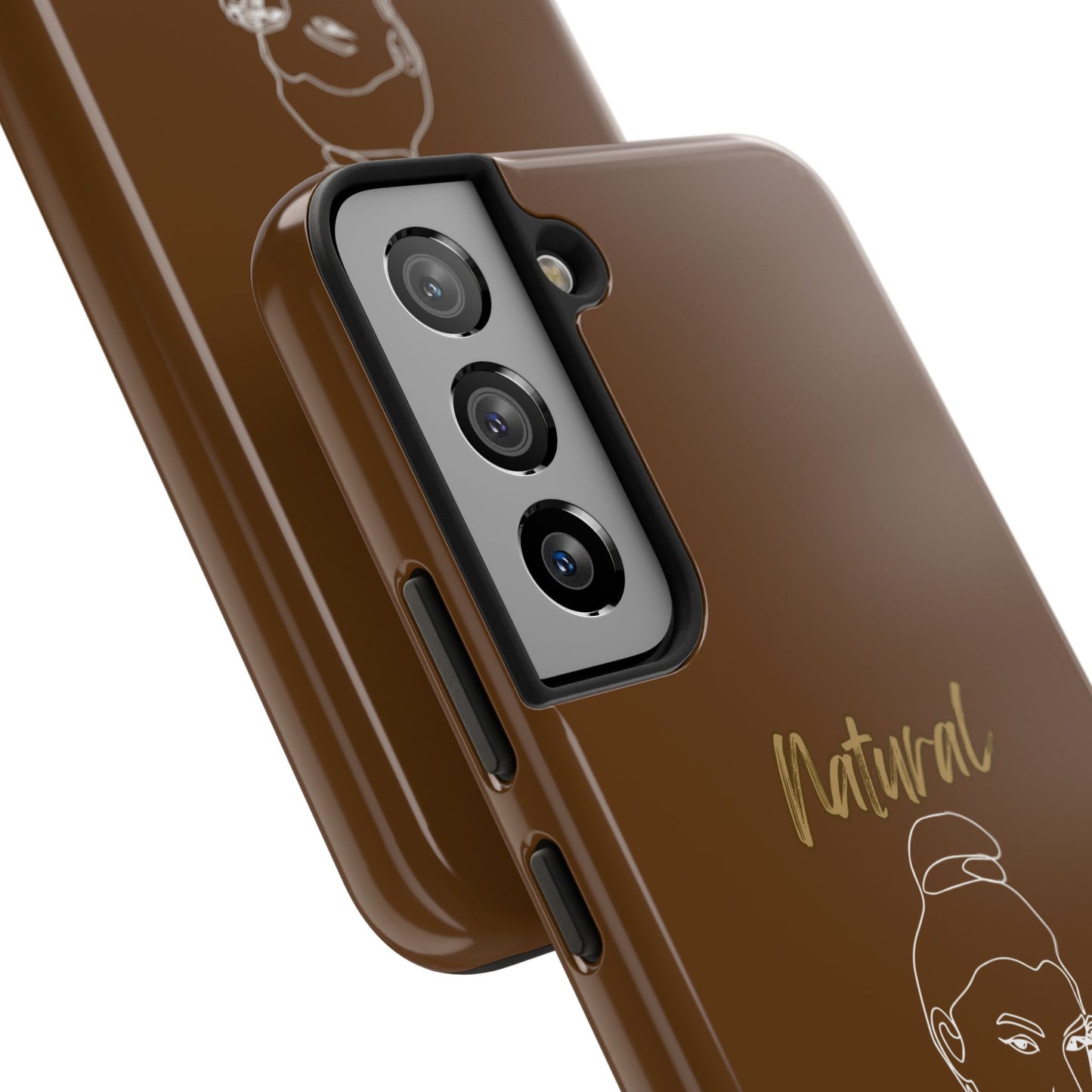 Natural Woman Sassy Bun (WL) Tough Phone Cases BROWN