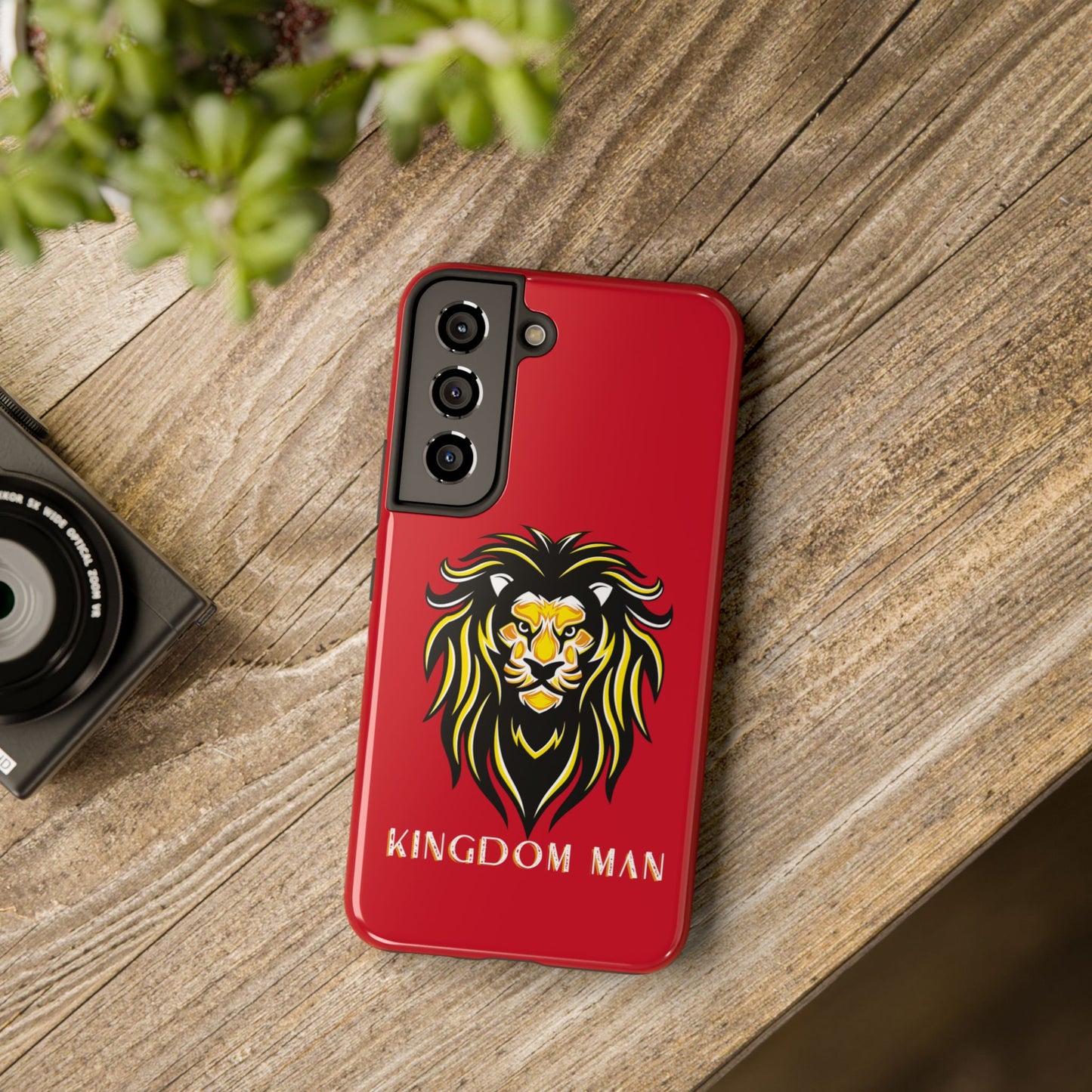 Kingdom Man (White-Gold Label) Tough Phone Case DARK RED