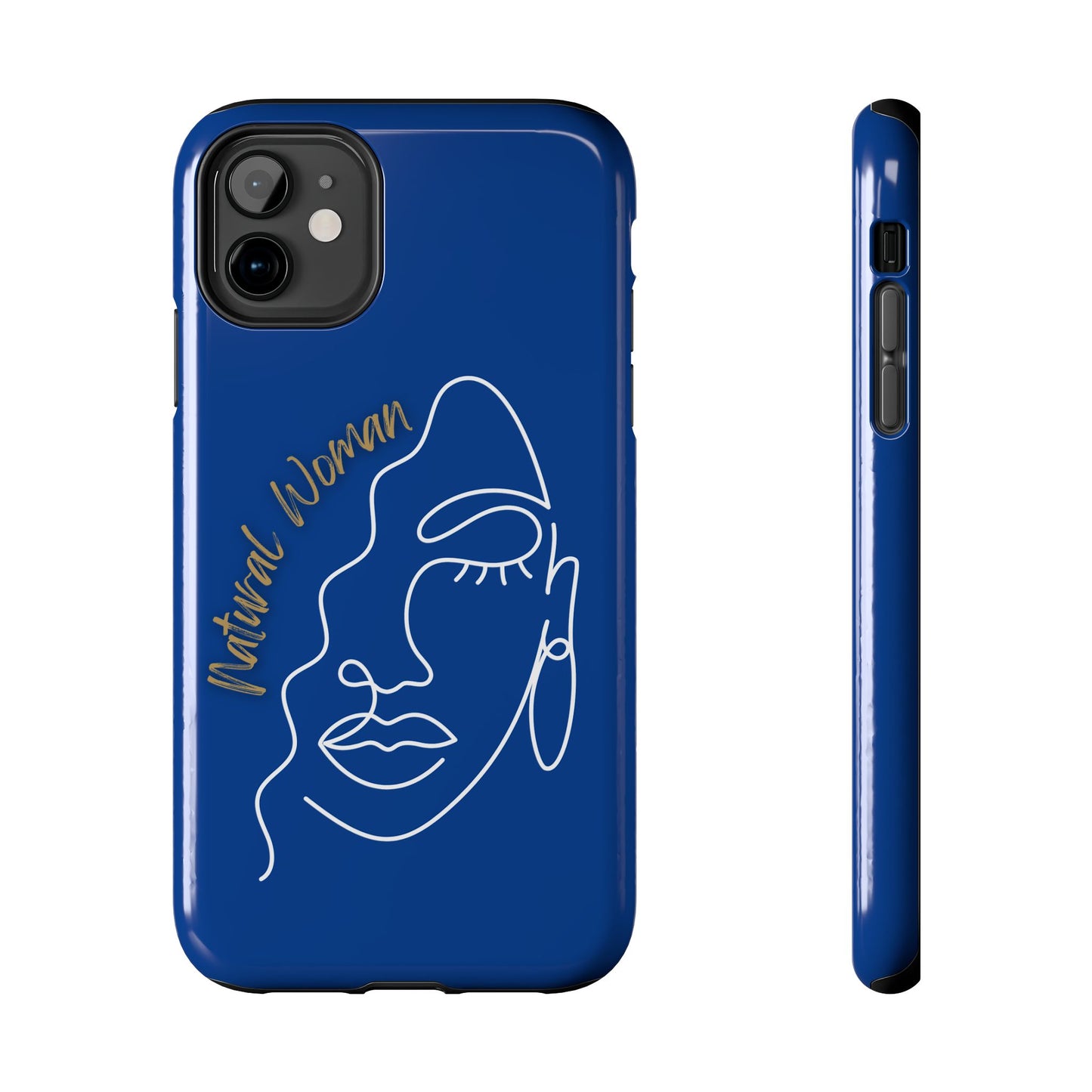 Natural Woman Half Face (WL)Tough Phone Case DARK BLUE