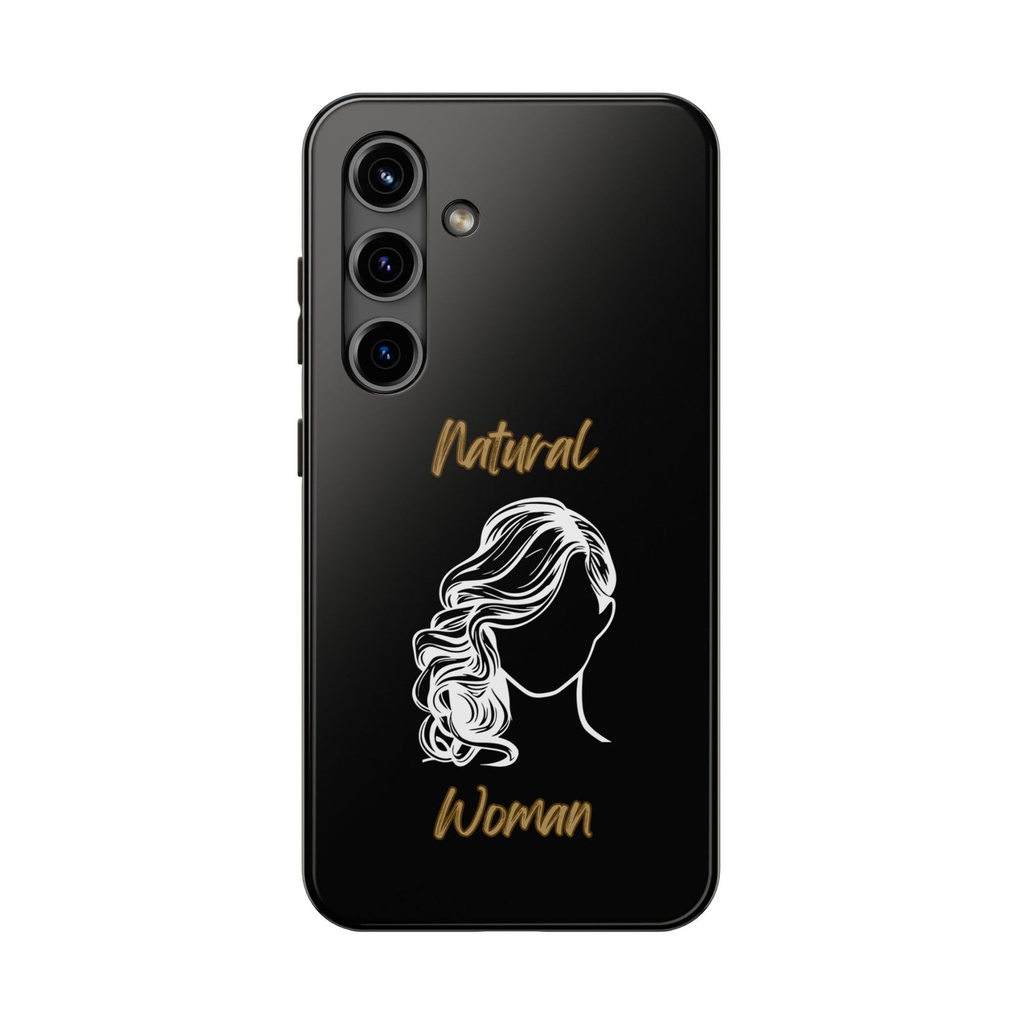 Natural Woman Long Curl (WL)Tough Phone Cases BLACK