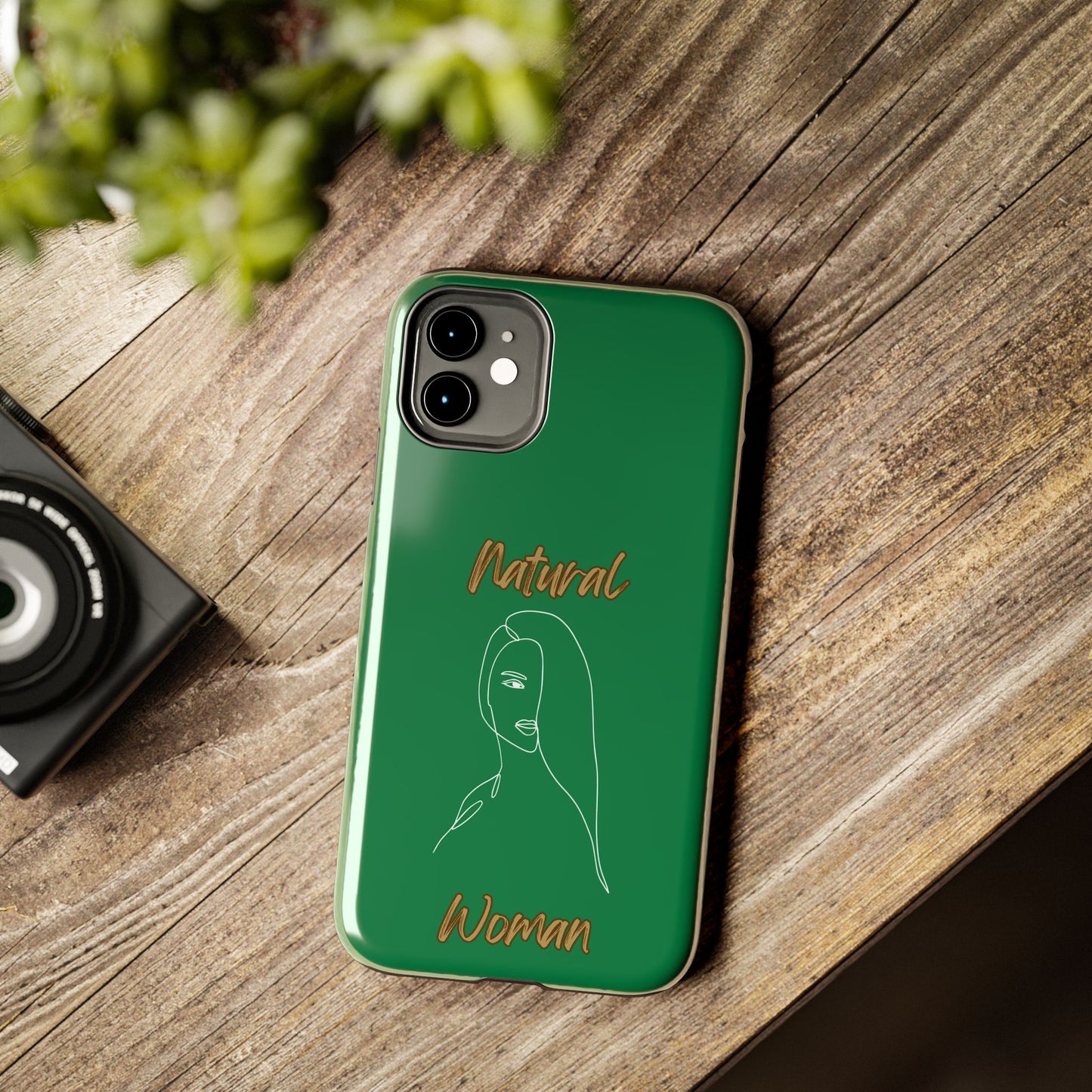 Natural Woman Covered Eye (WL)Tough Phone Cases DARK GREEN