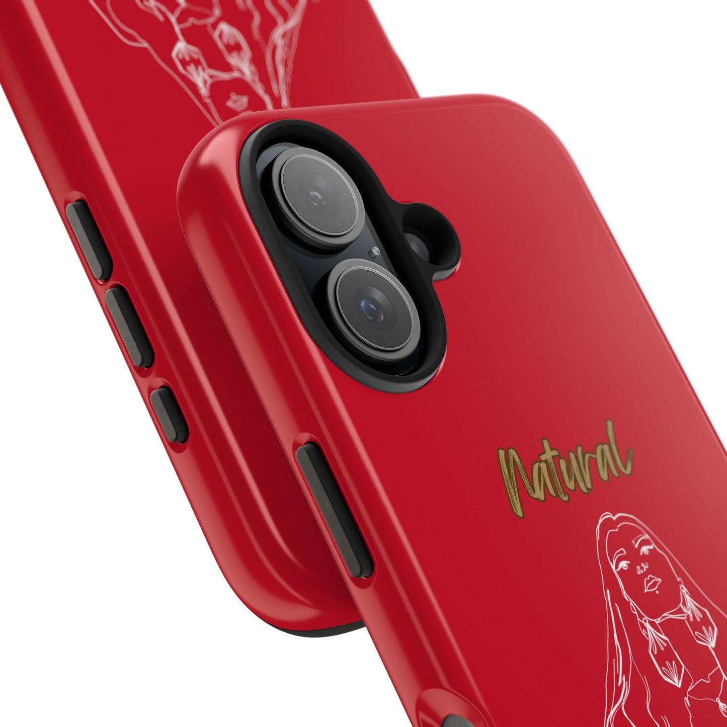 Natural Woman Thinking (WL)Tough Phone Cases DARK RED