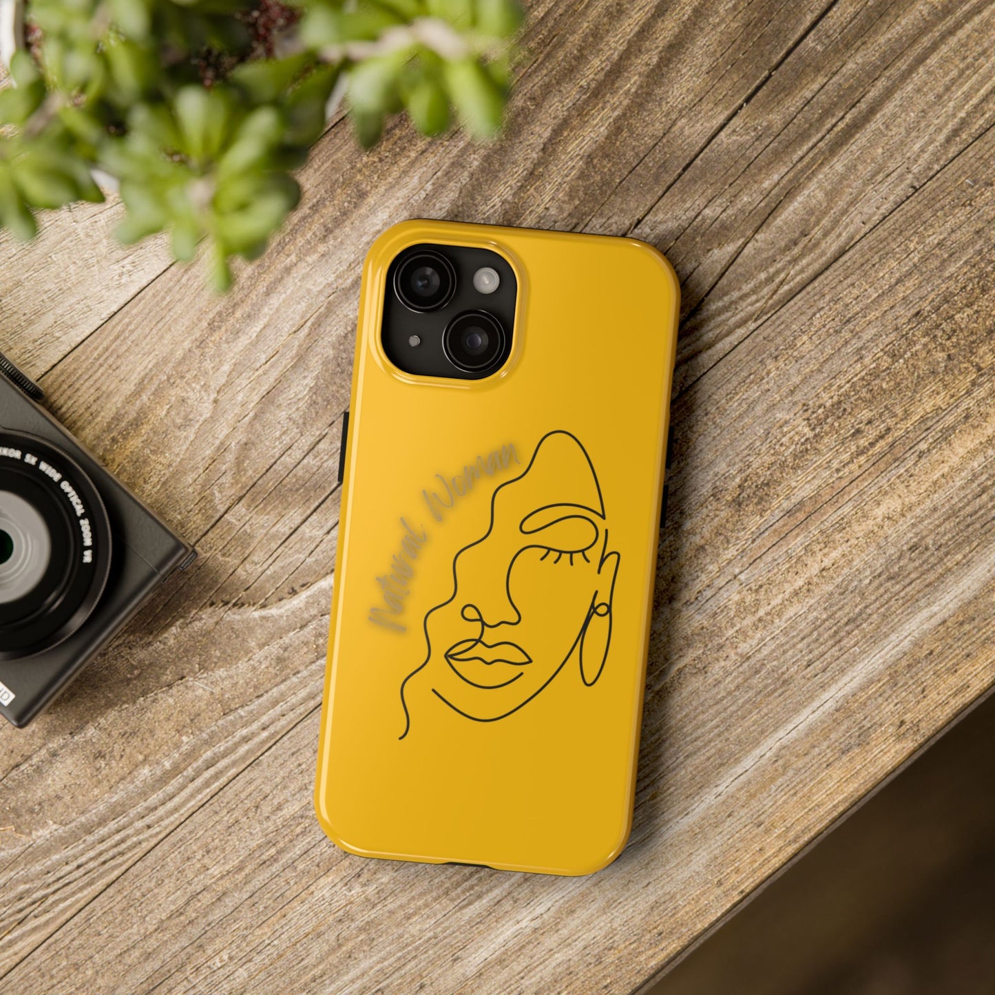 Natural Woman Half Face (BL)Tough Phone Case YELLOW