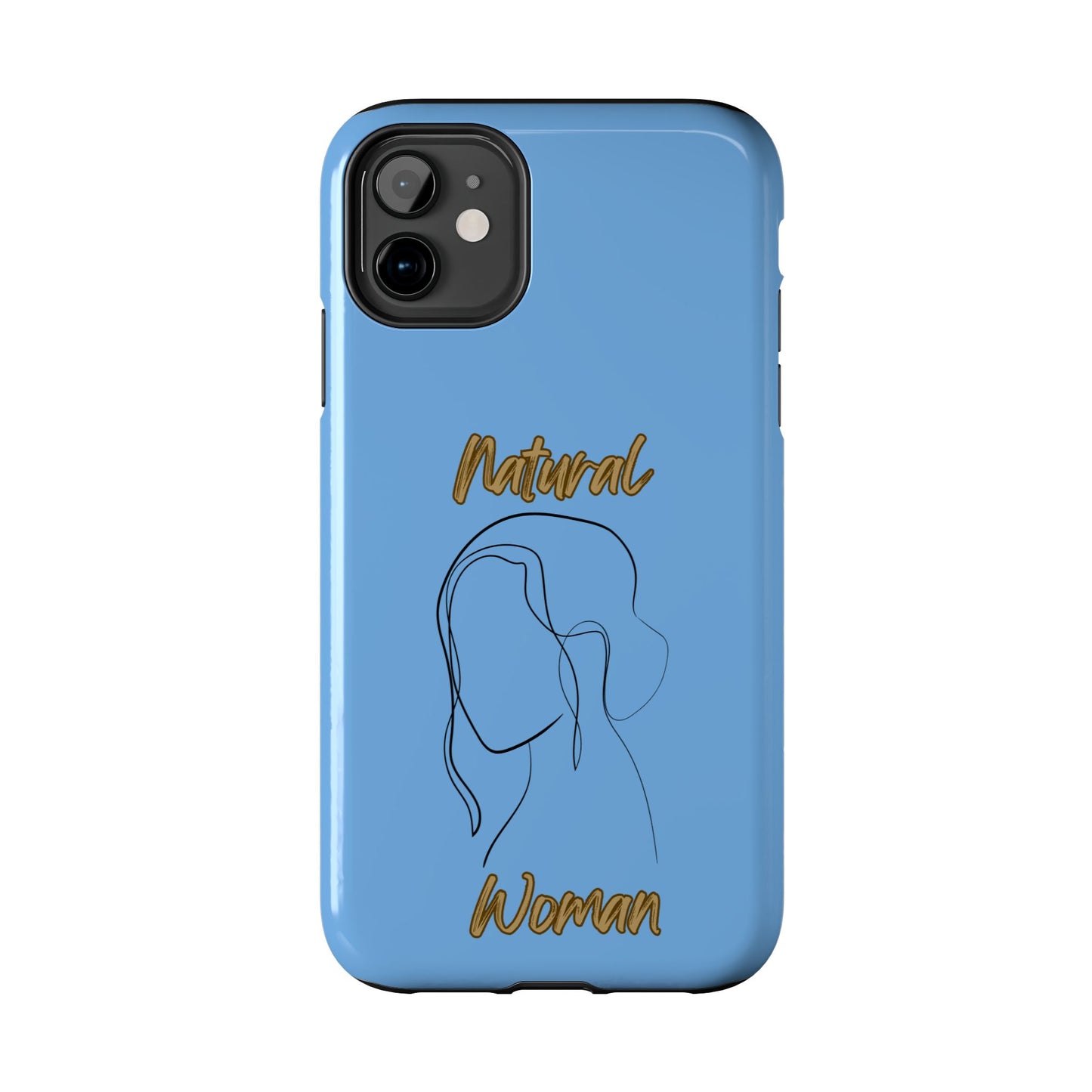 Natural Woman Hanging Hair (BL) Tough Phone Cases LIGHT BLUE