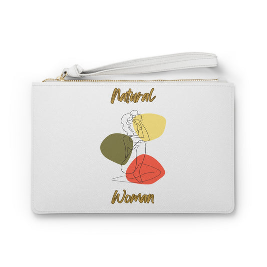 Natural Woman Colorful Pose (BL) Clutch Bag WHITE
