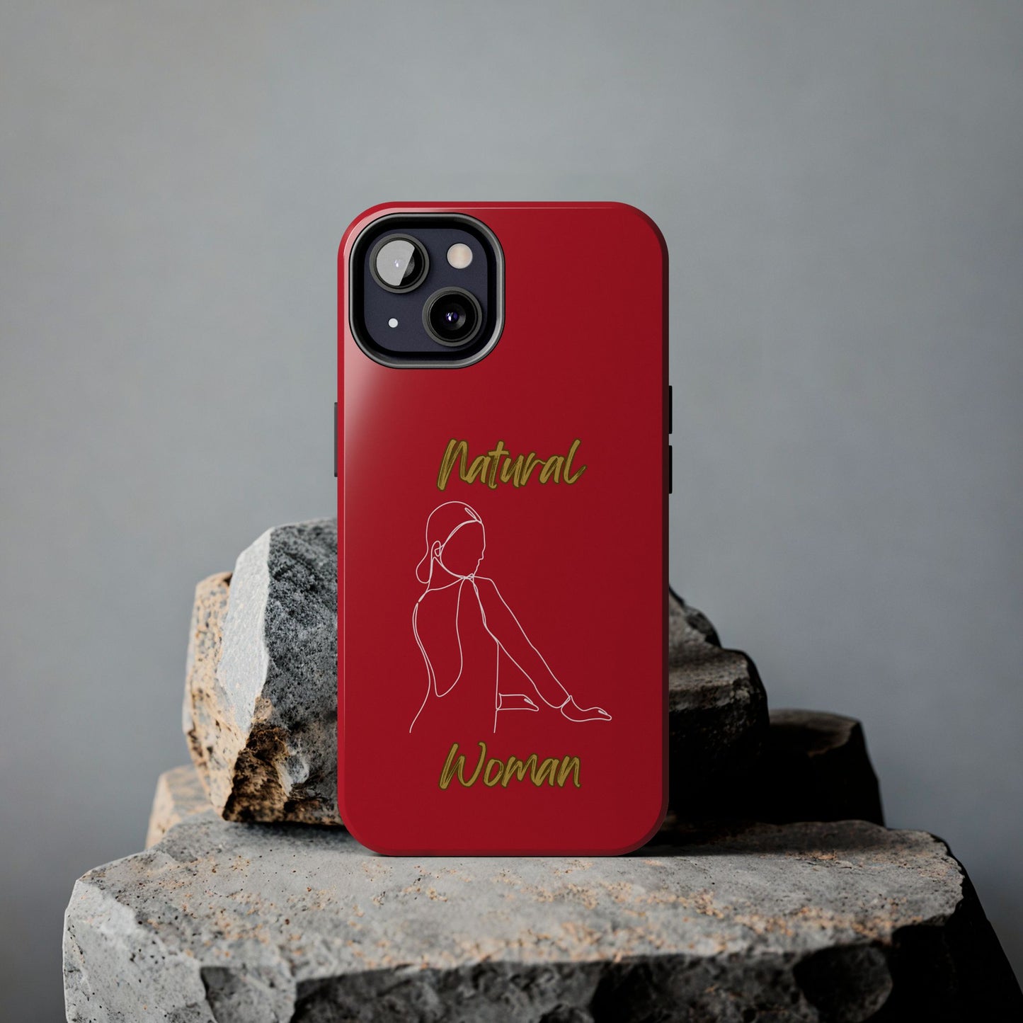 Natural Woman Hands Free (WL)Tough Phone Cases DARK RED