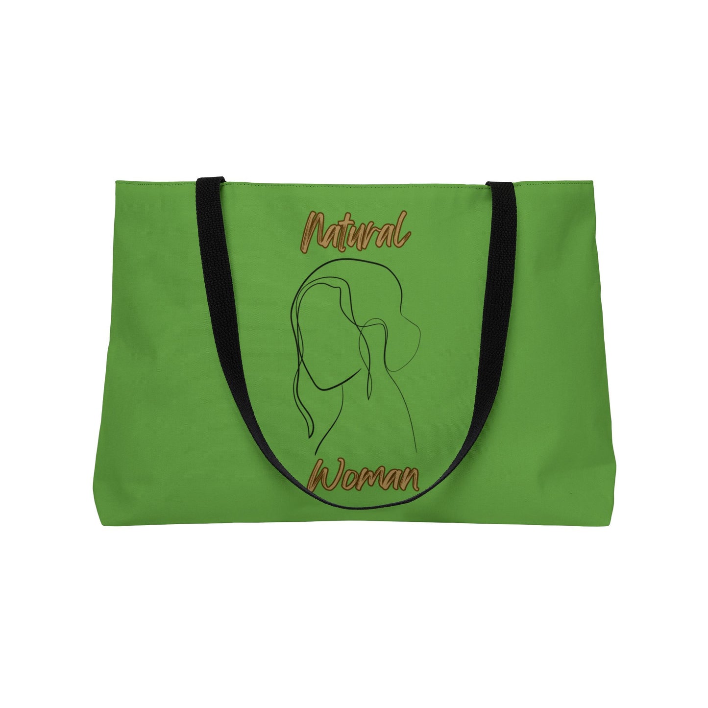 Natural Woman Hanging Hair (BL) Weekender Tote Bag GREEN