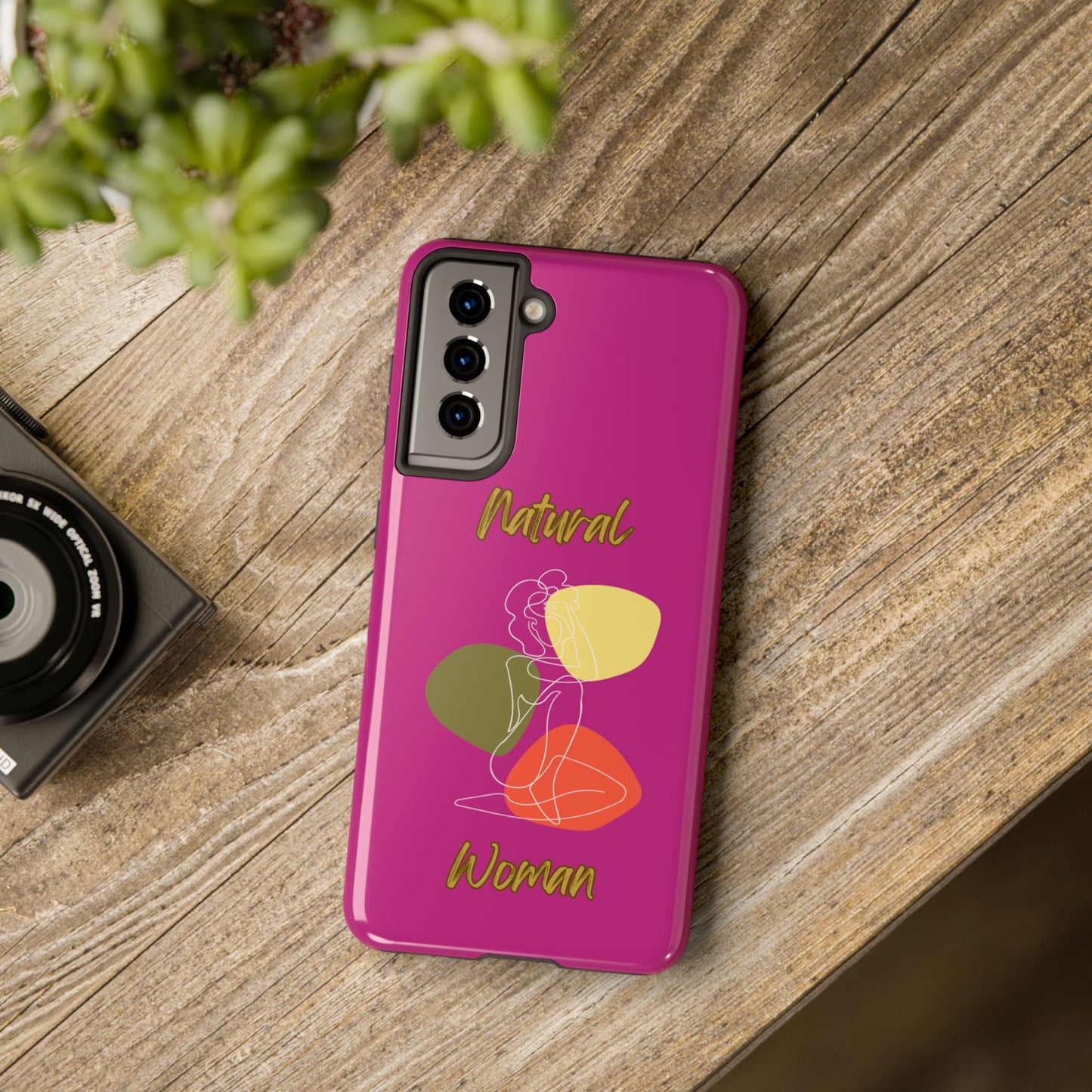 Natural Woman Colorful Pose (WL)Tough Phone Cases PINK