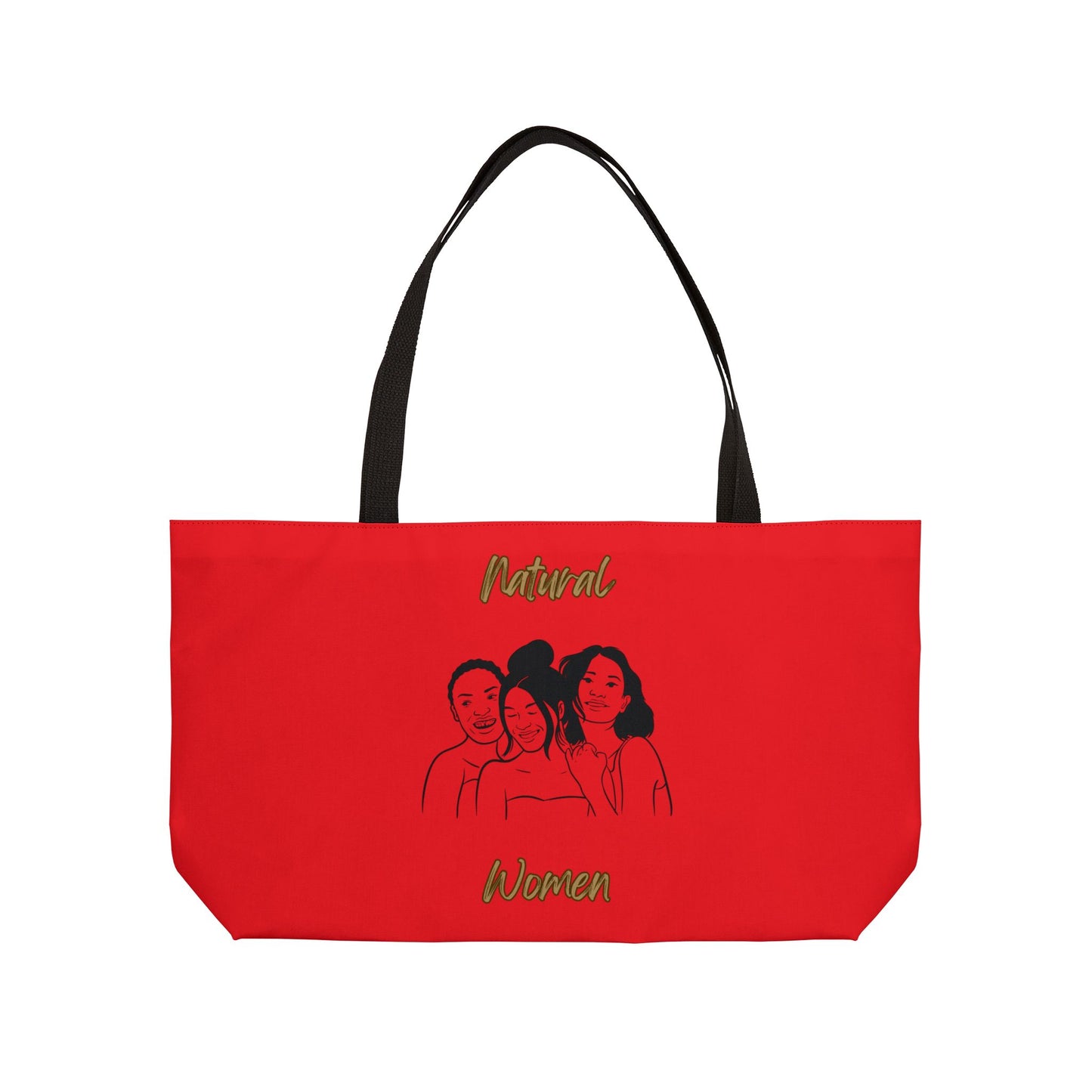 Natural Women Laughing Friends (BL) Weekender Tote Bag RED