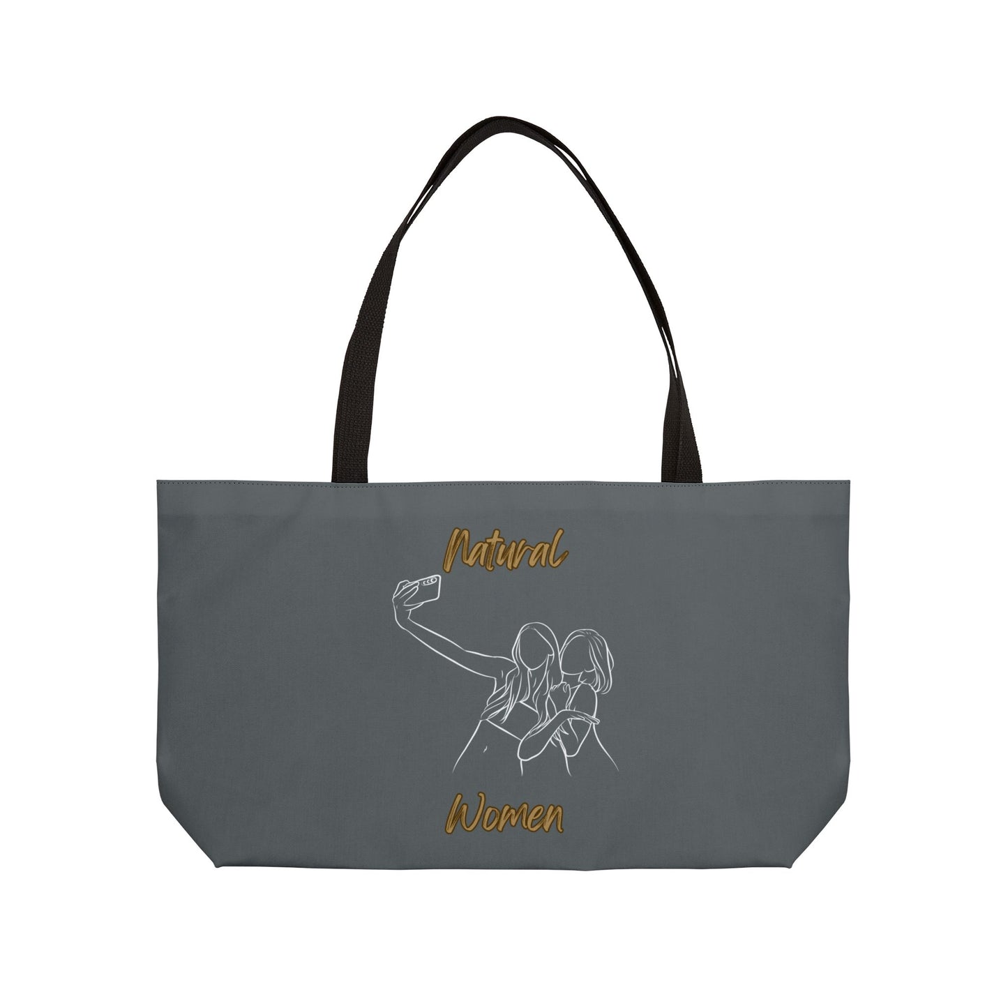Natural Women Friends Selfie (WL) Weekender Tote Bag DARK GREY