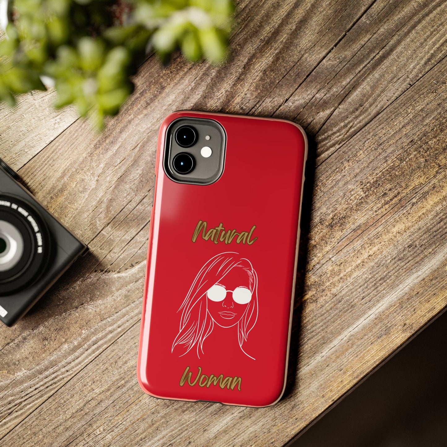 Natural Woman Shades (WL)Tough Phone Cases DARK RED