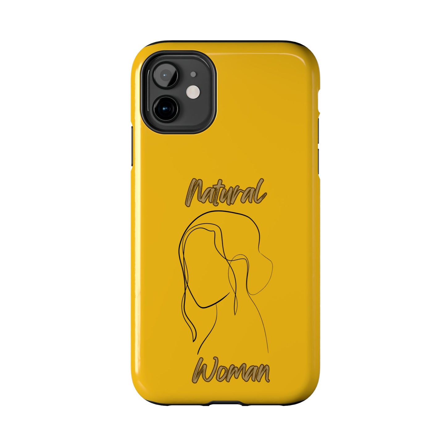 Natural Woman Hanging Hair (BL) Tough Phone Cases YELLOW