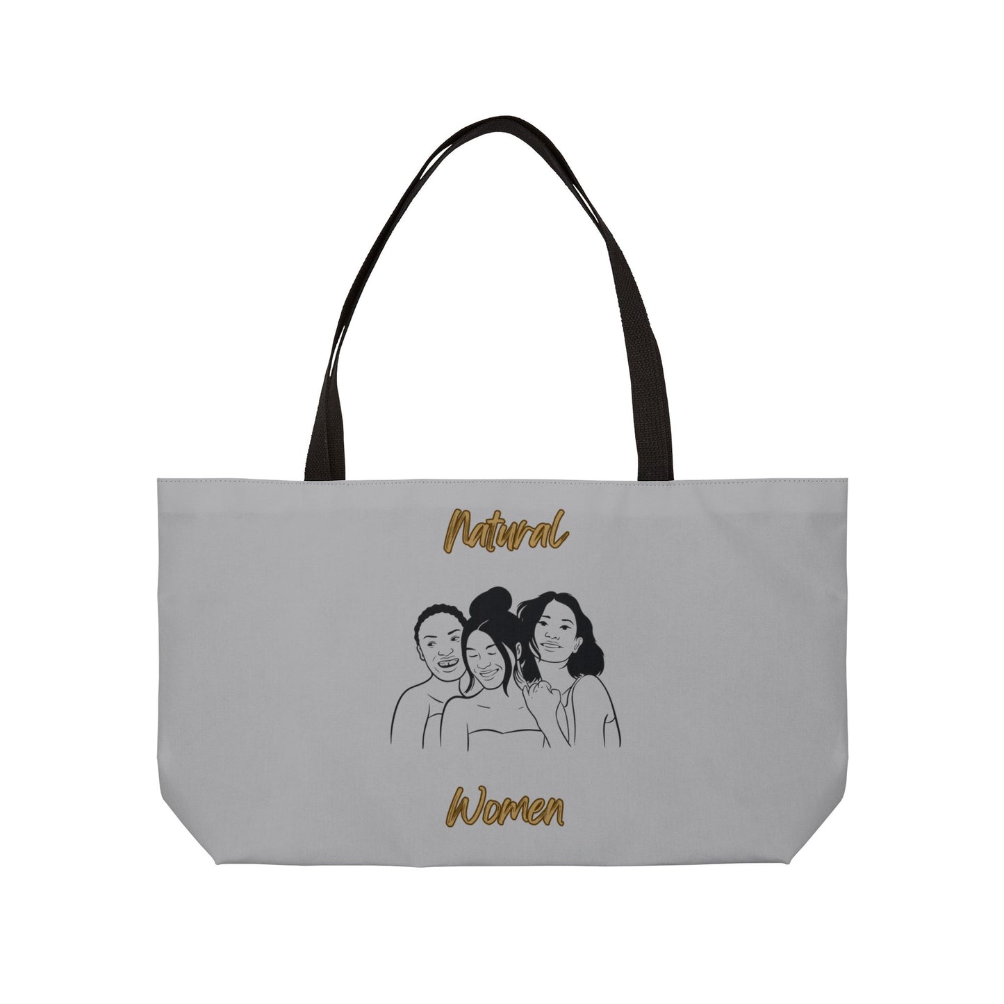 Natural Women Laughing Friends (BL) Weekender Tote Bag LIGHT GREY