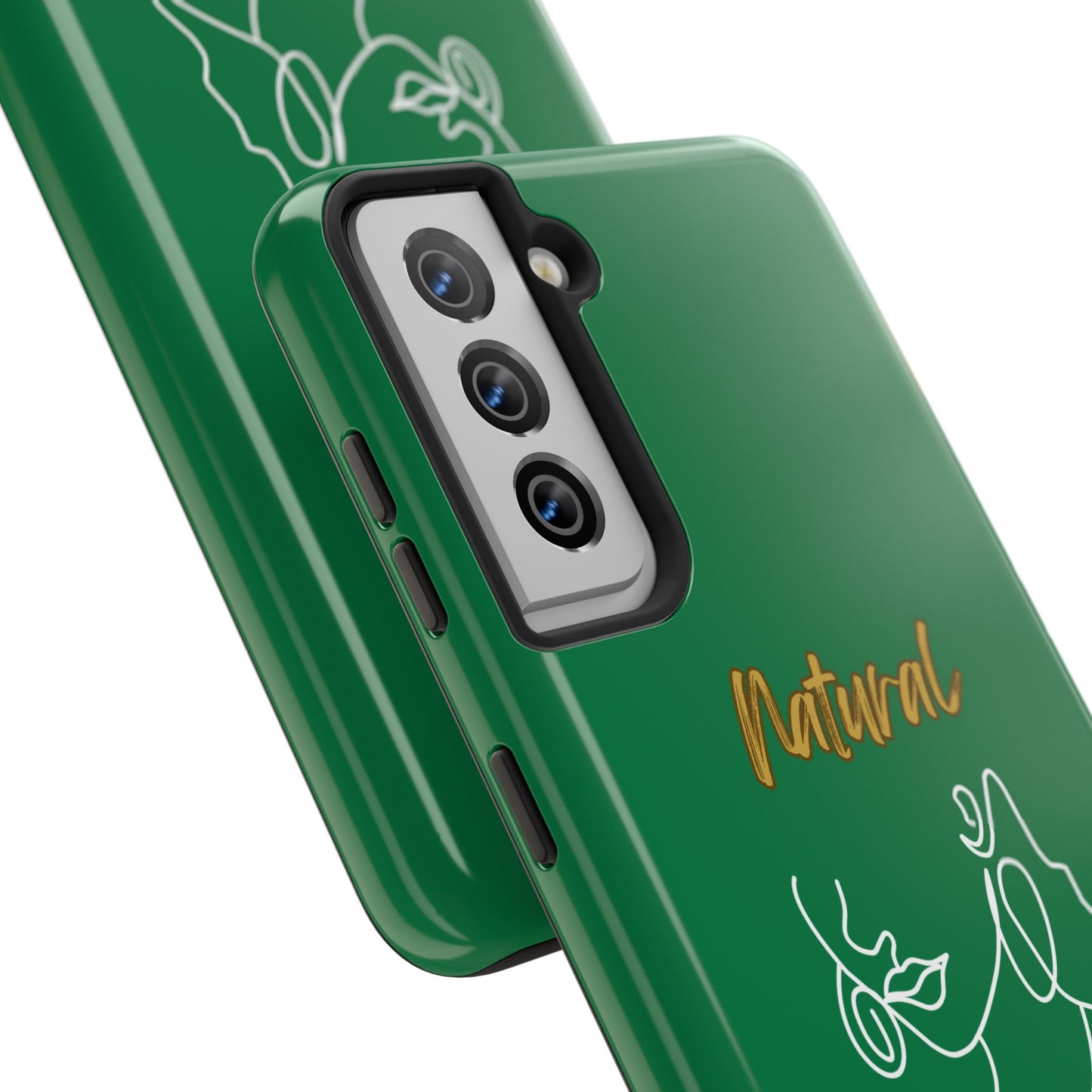 Natural Woman Lips (WL)Tough Phone Cases DARK GREEN