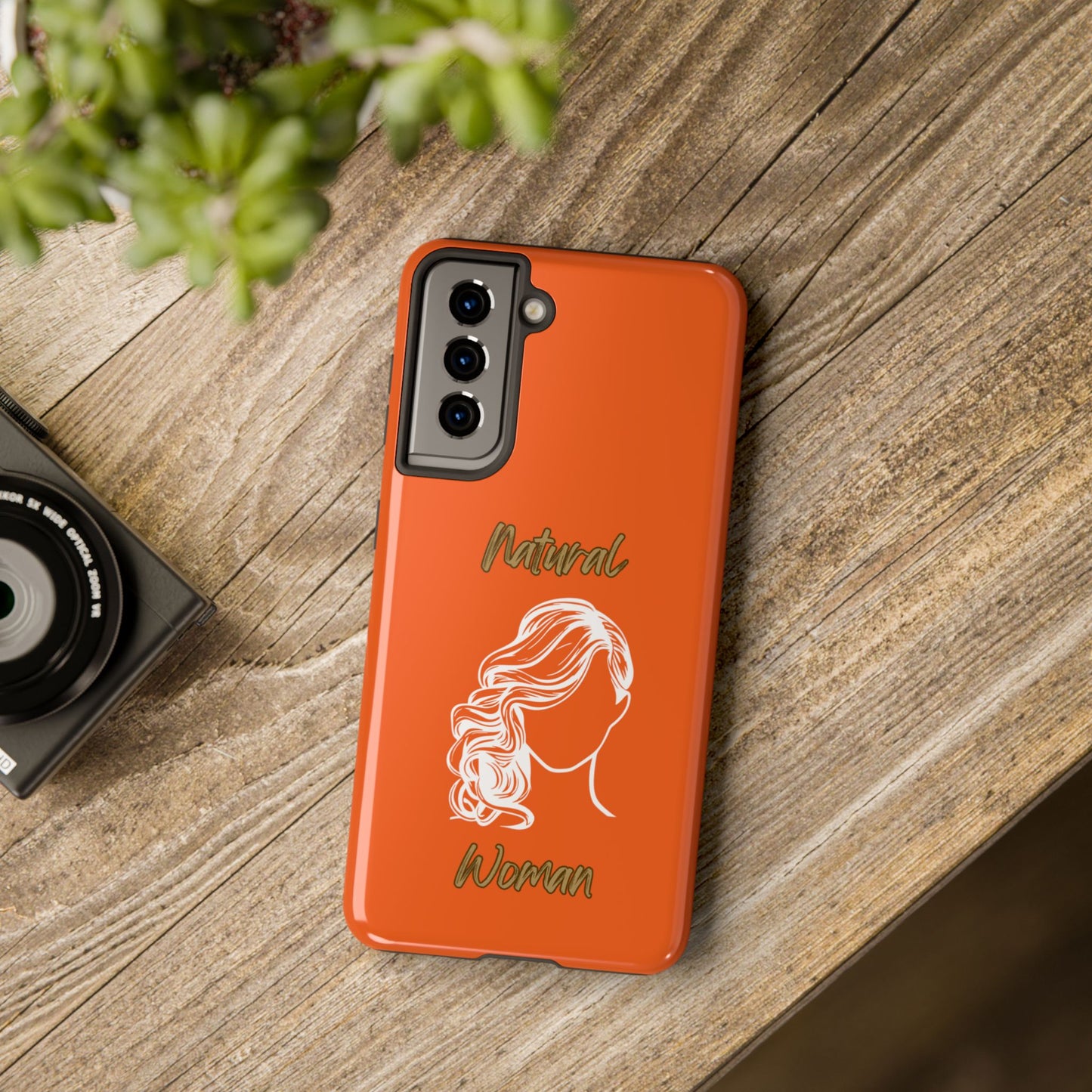 Natural Woman Long Curl (WL)Tough Phone Cases ORANGE