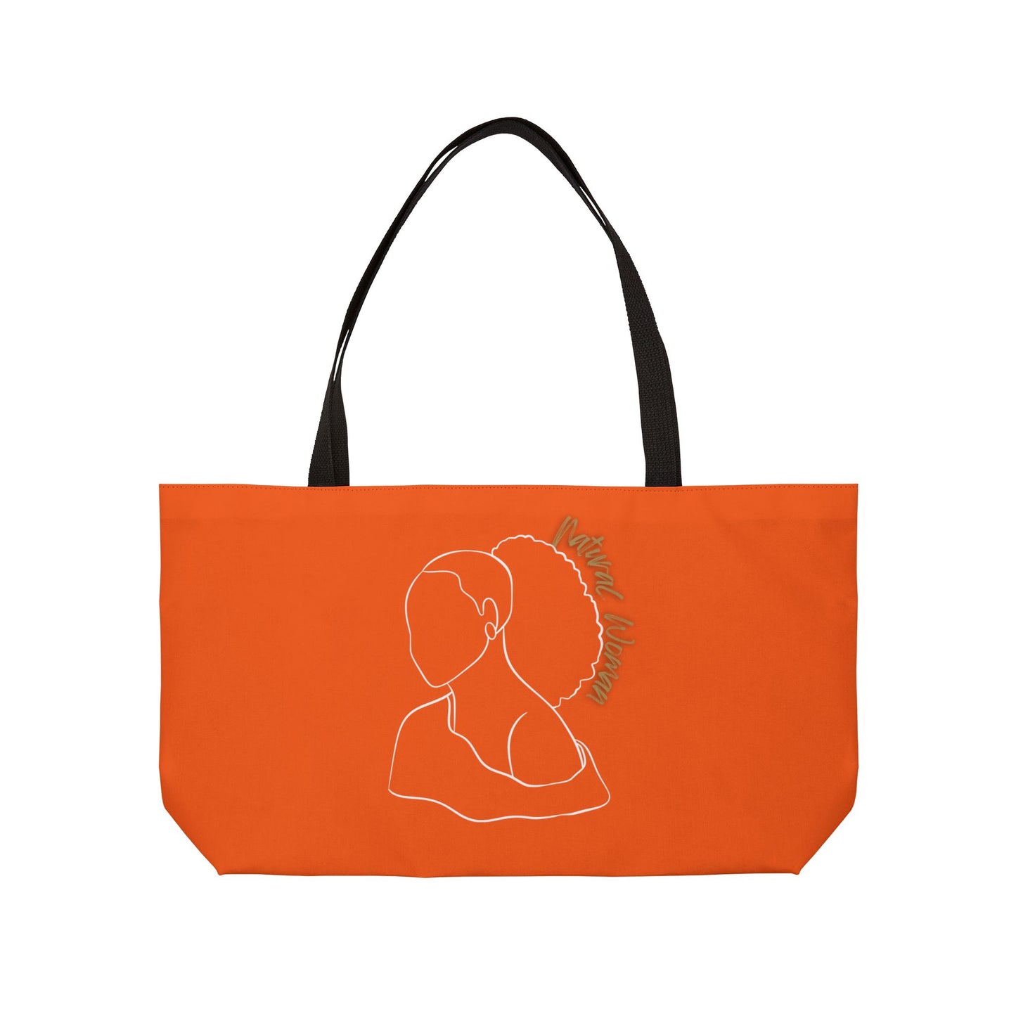 Natural Woman Behind Head (WL) Weekender Tote Bag ORANGE