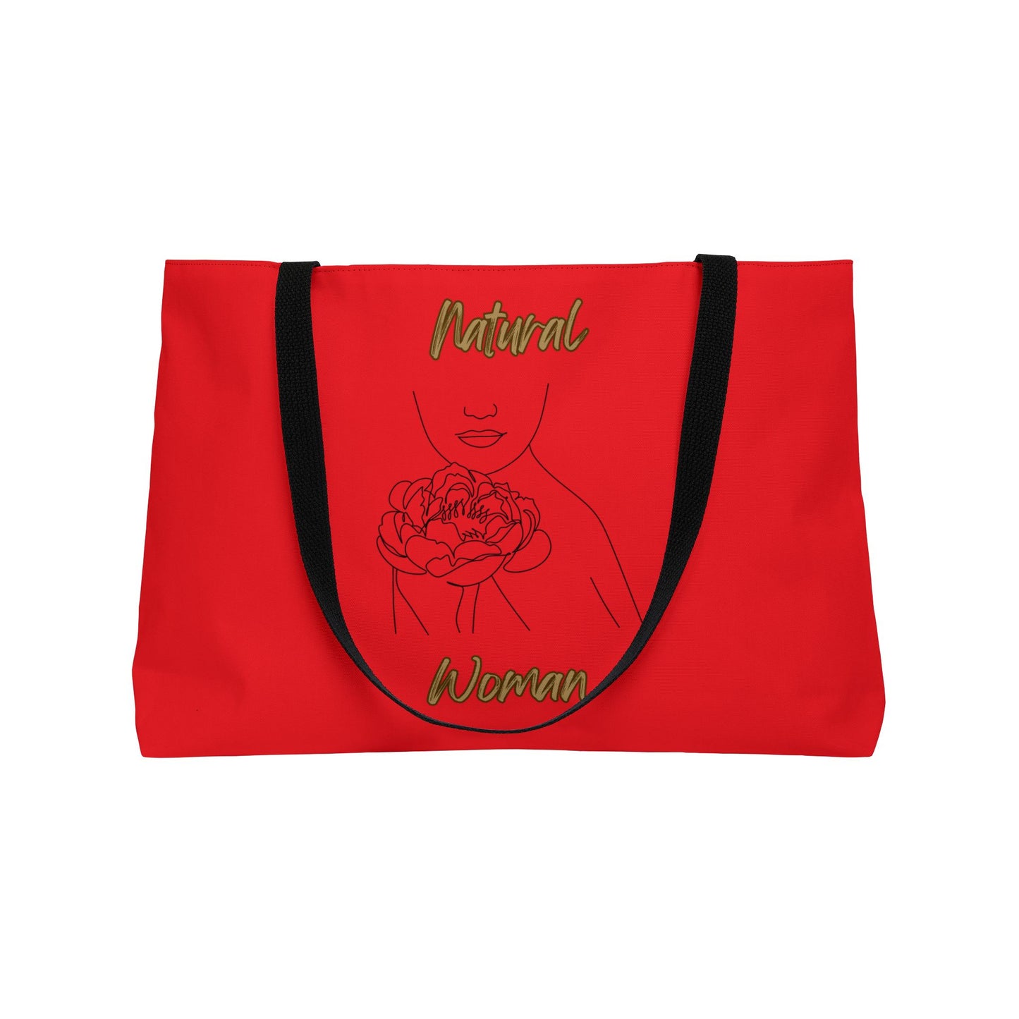 Natural Woman Kissed Flower (BL) Weekender Tote Bag RED
