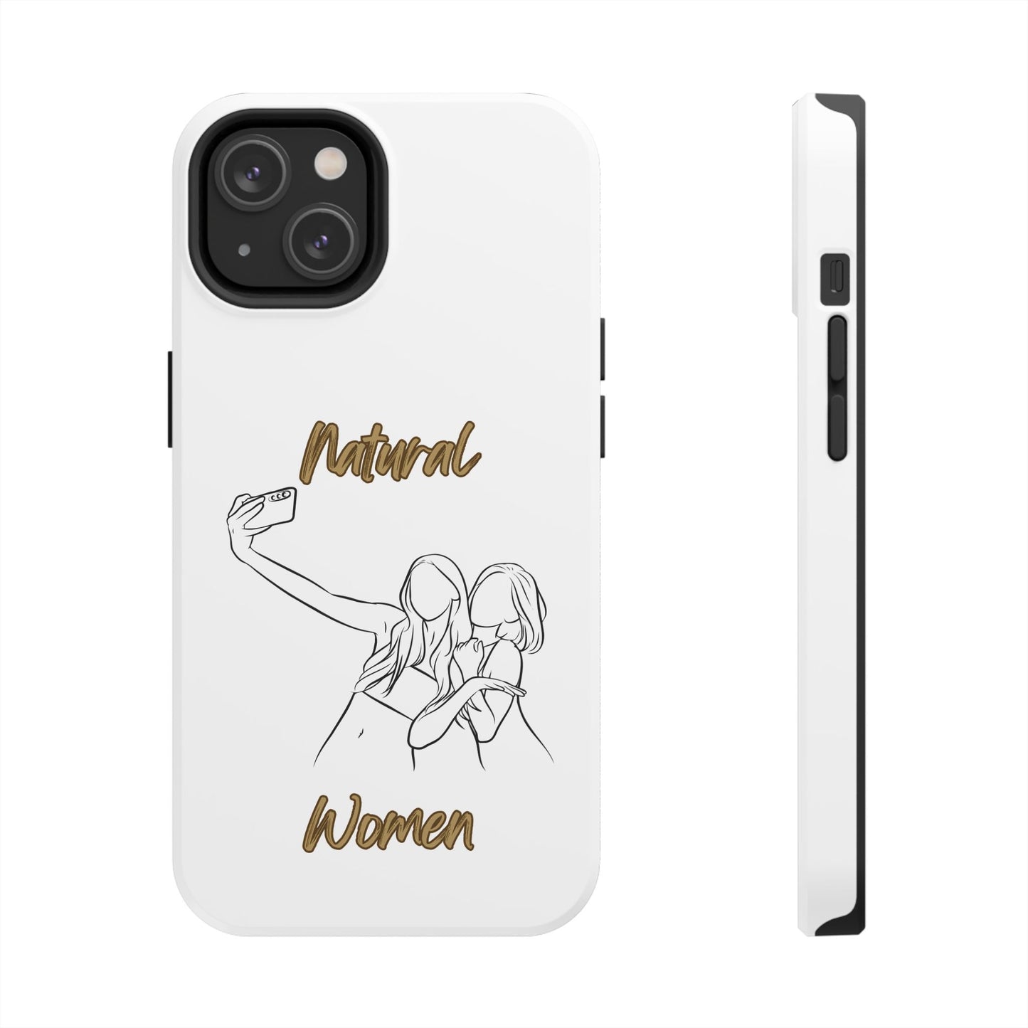 Natural Woman Friends Selfie (BL)Tough Phone Cases WHITE