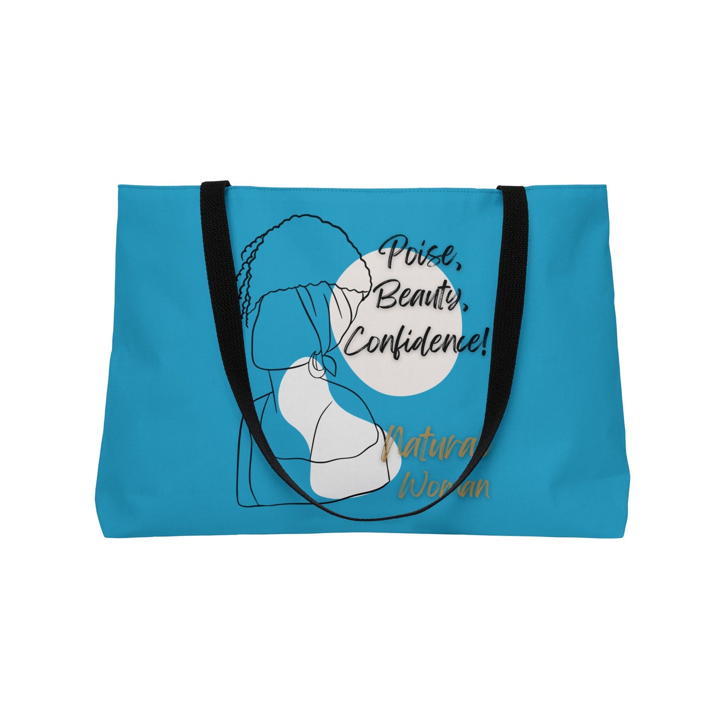 Natural Woman Puff (BL) Weekender Tote Bag TURQUOISE