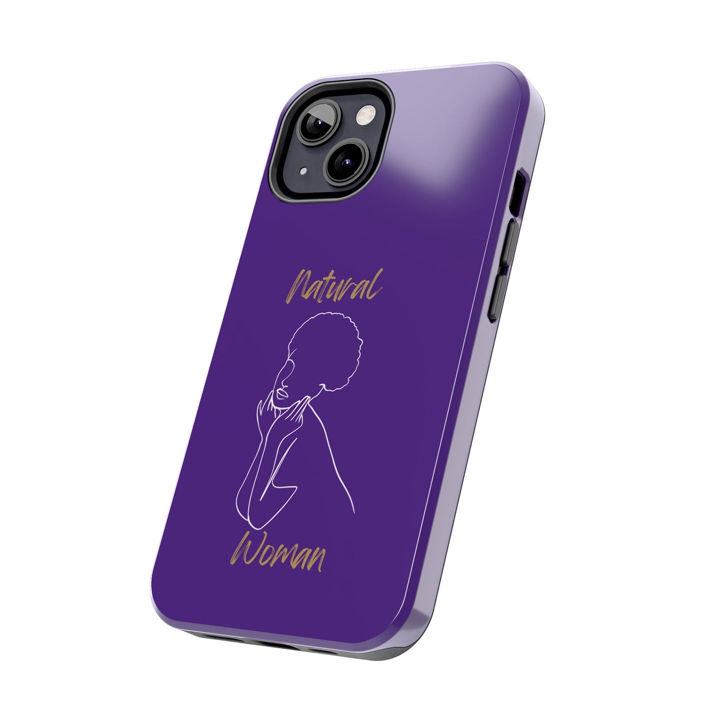 Natural Woman Cute Afro (WL)Tough Phone Cases PURPLE