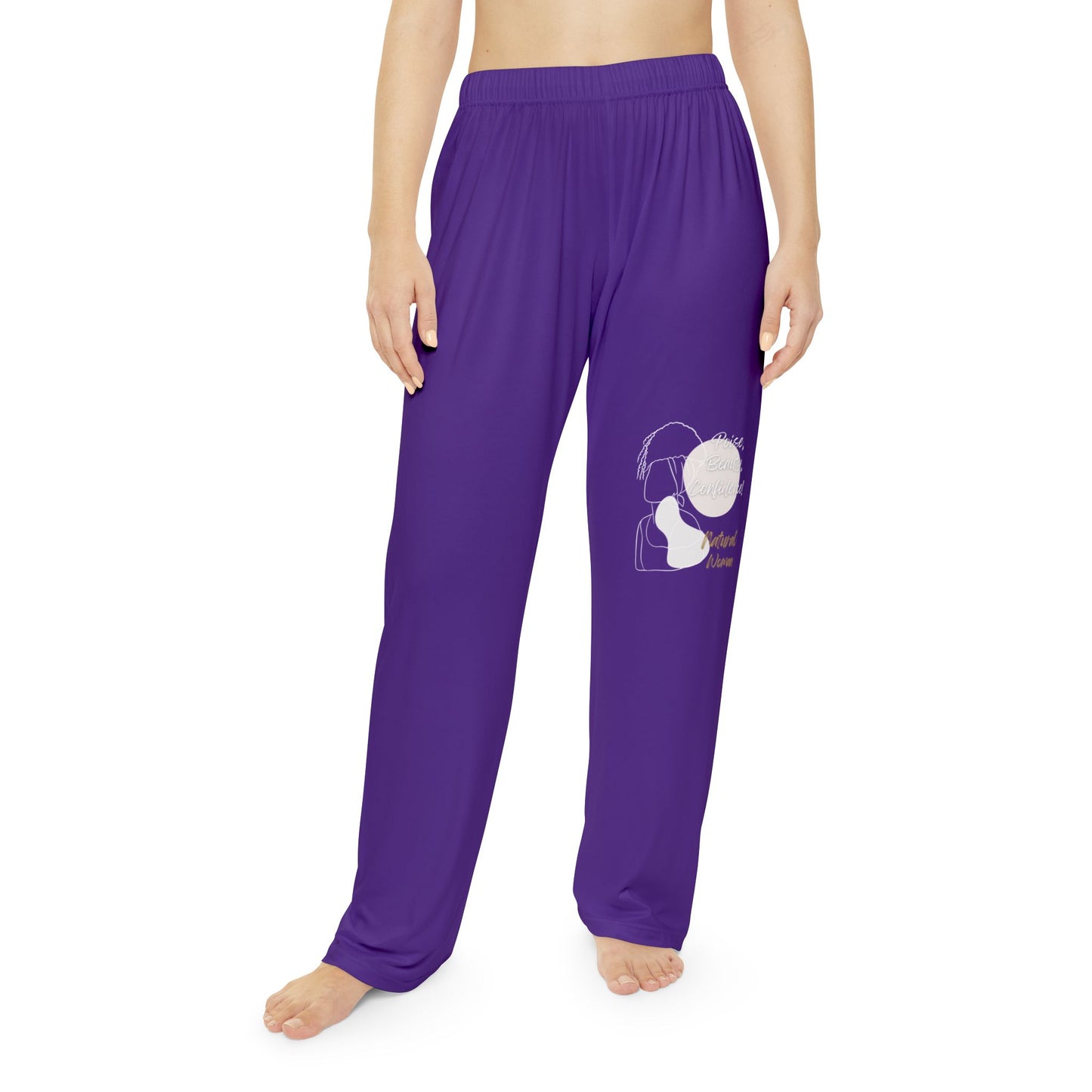 Natural Woman Puff (BL) Women's Pajama Pants PURPLE