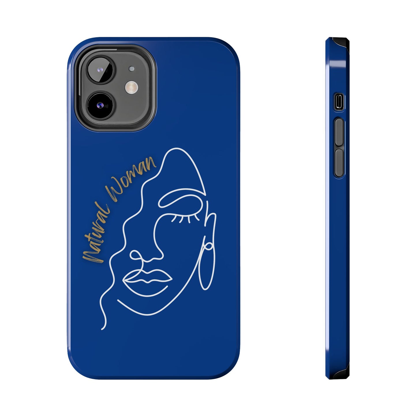Natural Woman Half Face (WL)Tough Phone Case DARK BLUE
