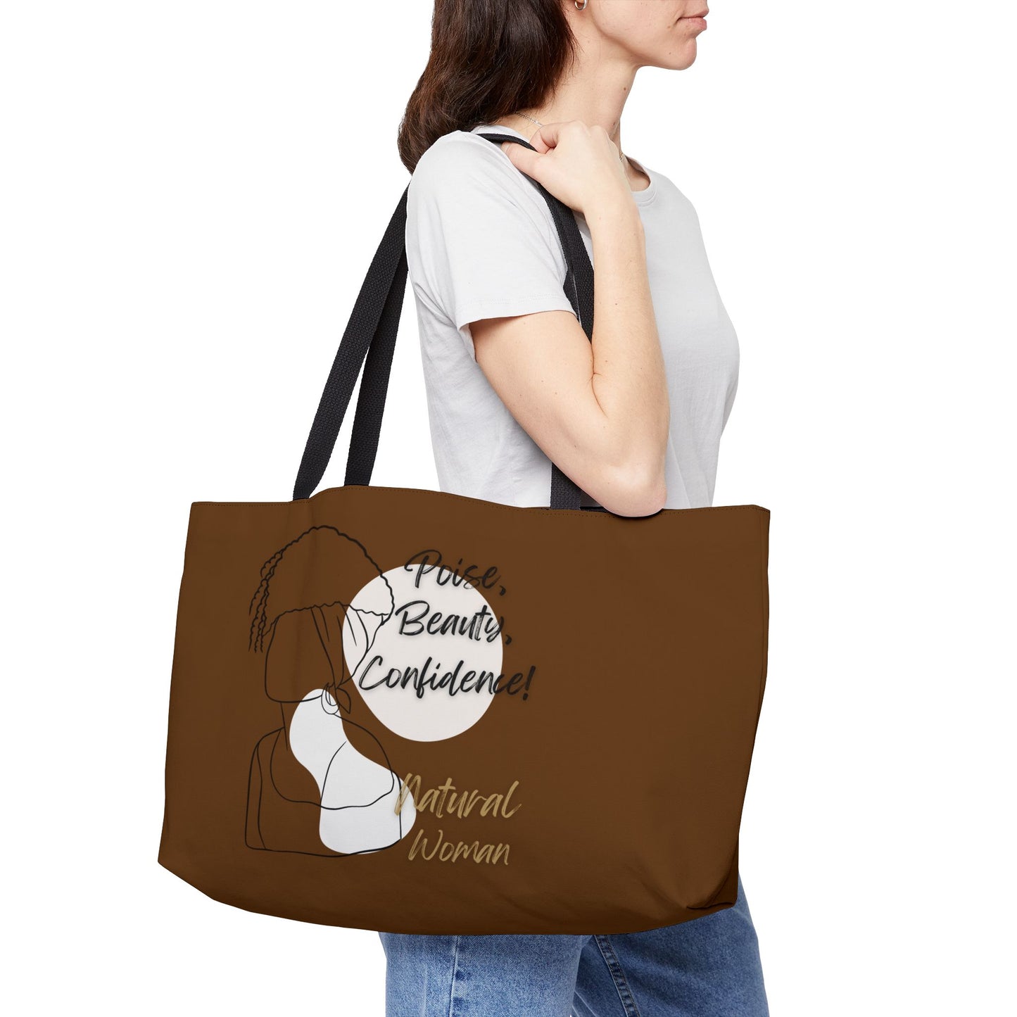 Natural Woman Puff (BL) Weekender Tote Bag BROWN