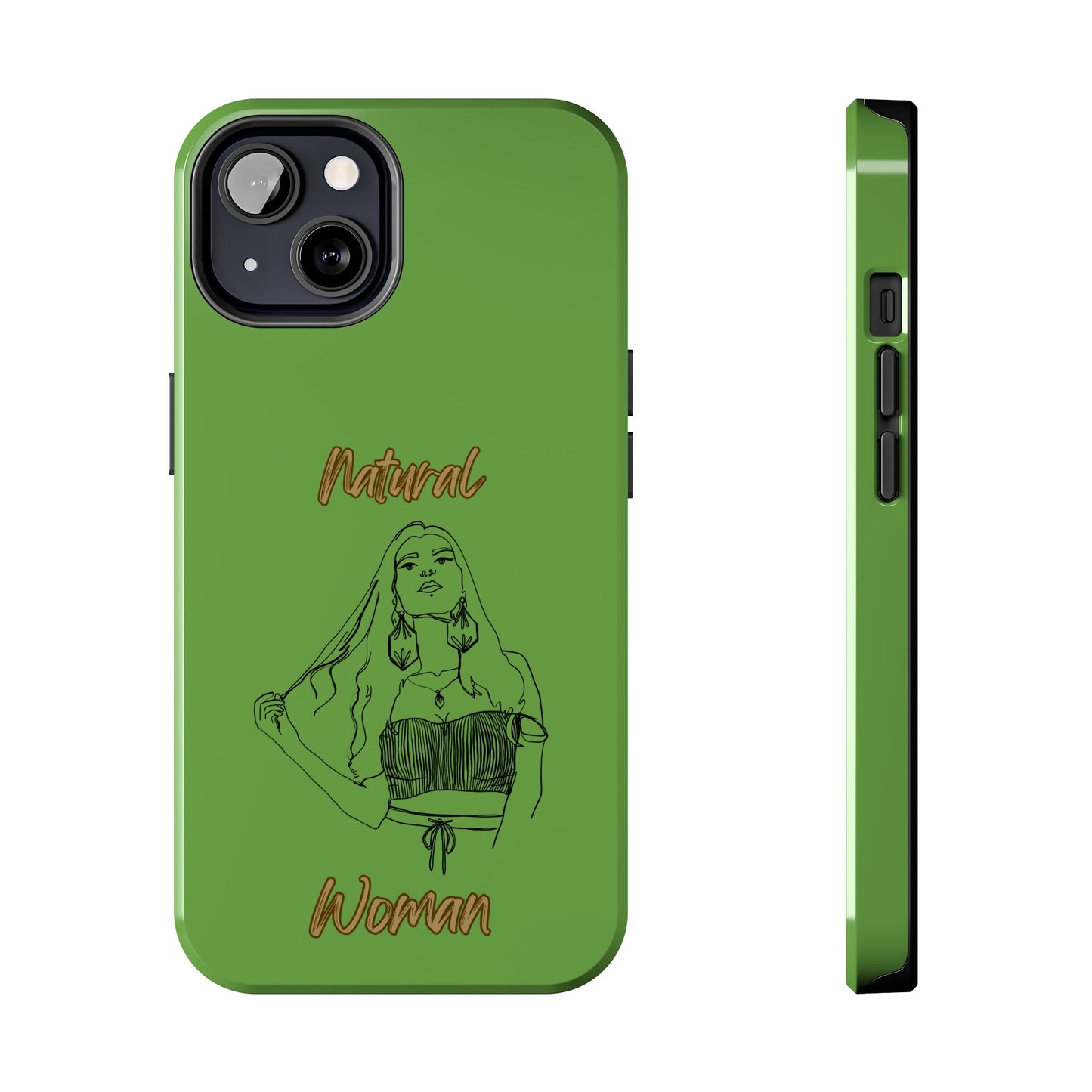 Natural Woman Thinking (BL)Tough Phone Cases GREEN