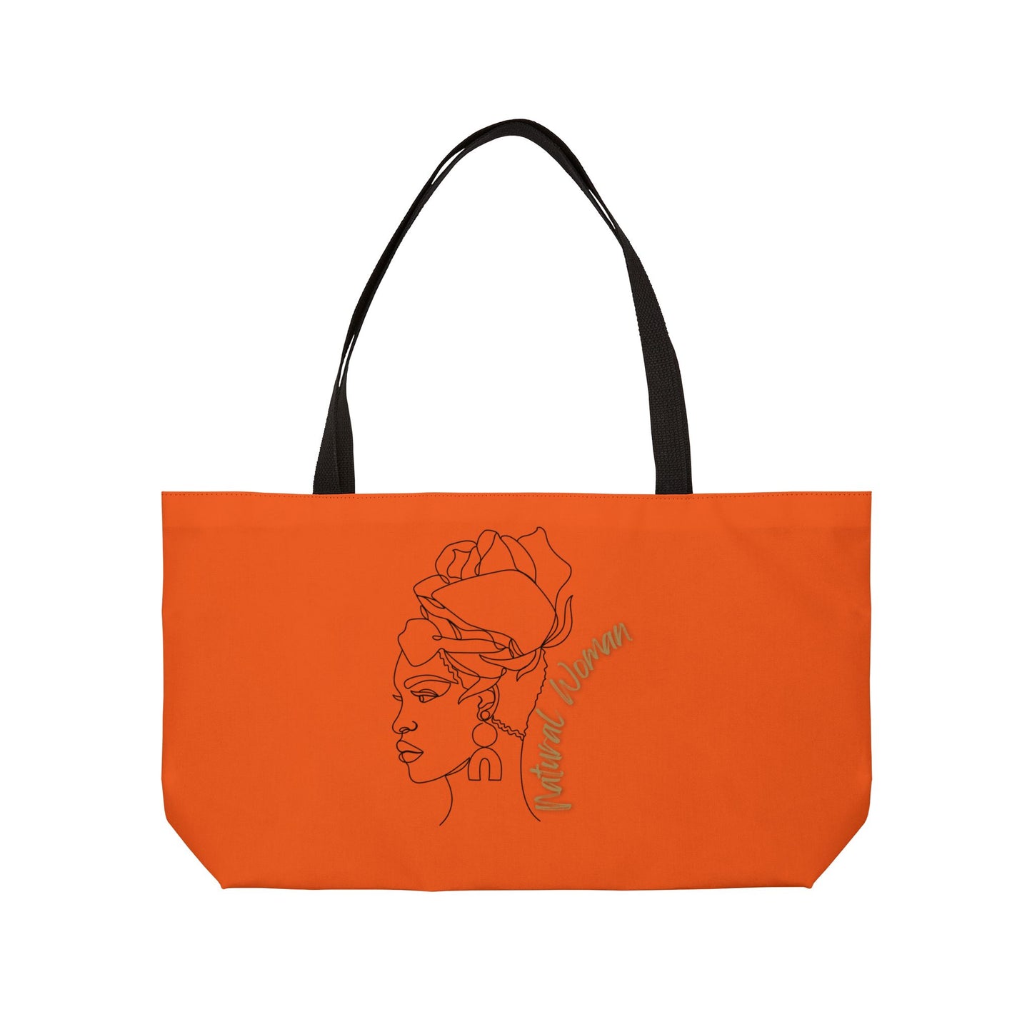 Natural Woman Flower Wrap (BL) Weekender Tote Bag ORANGE