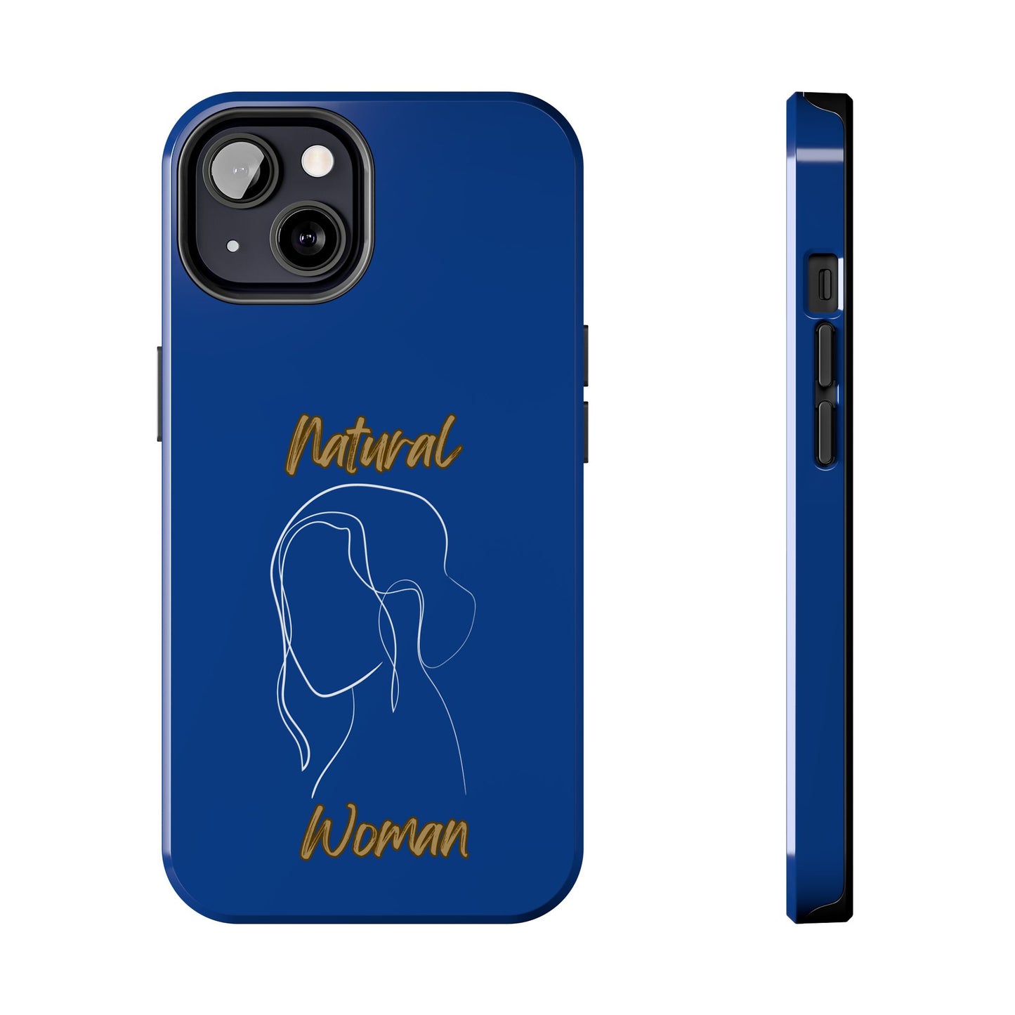 Natural Woman Hanging Hair (WL) Tough Phone Cases DARK BLUE