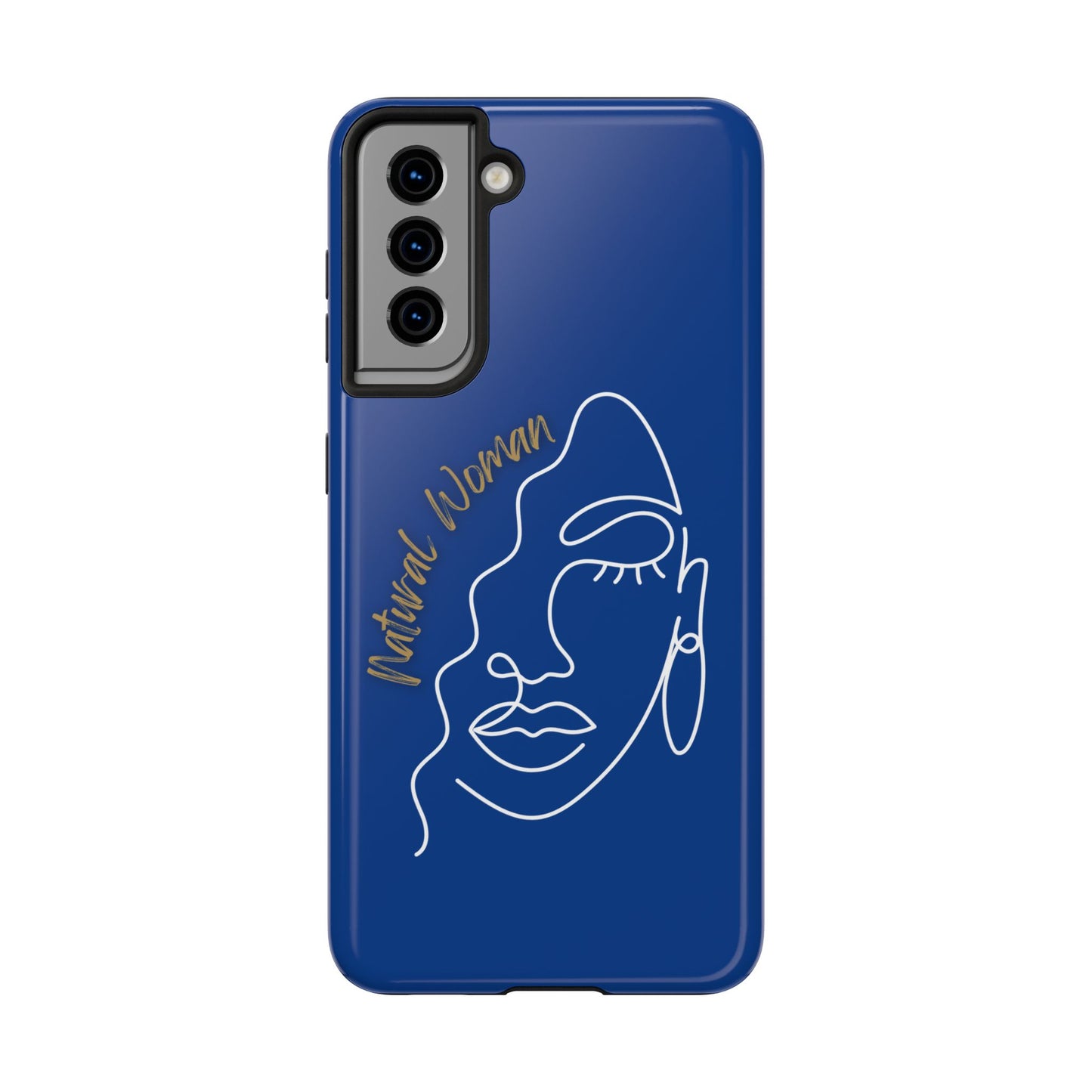 Natural Woman Half Face (WL)Tough Phone Case DARK BLUE