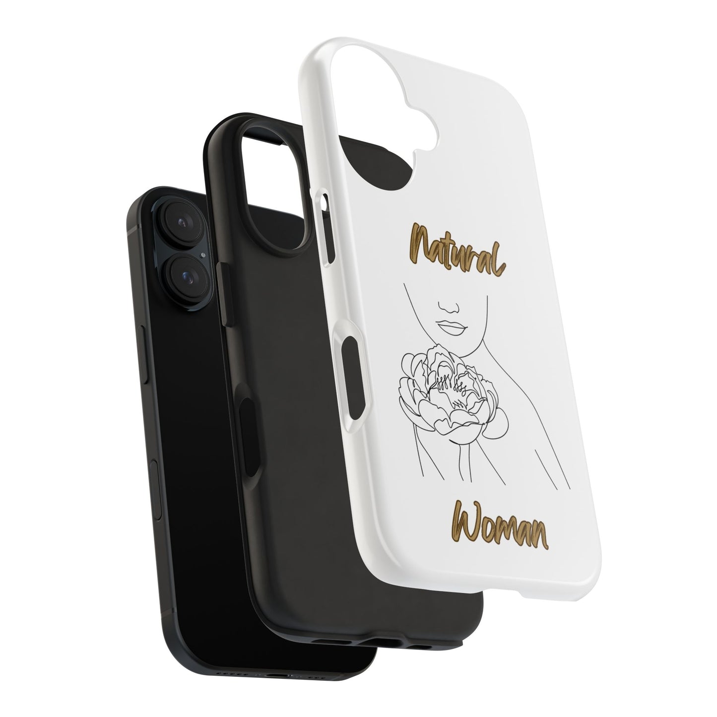 Natural Woman Kissed Flower (BL)Tough Phone Cases WHITE