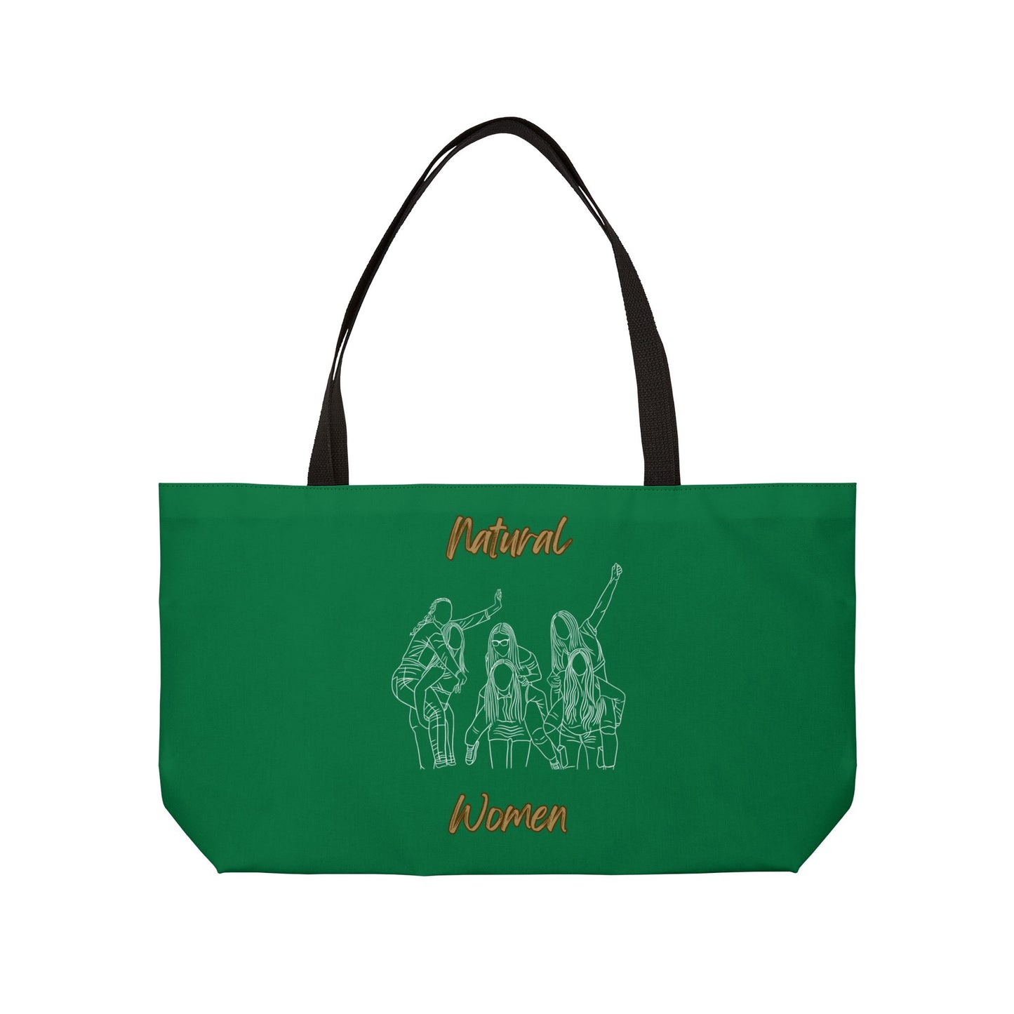 Natural Women Piggy Back (WL) Weekender Tote Bag DARK GREEN