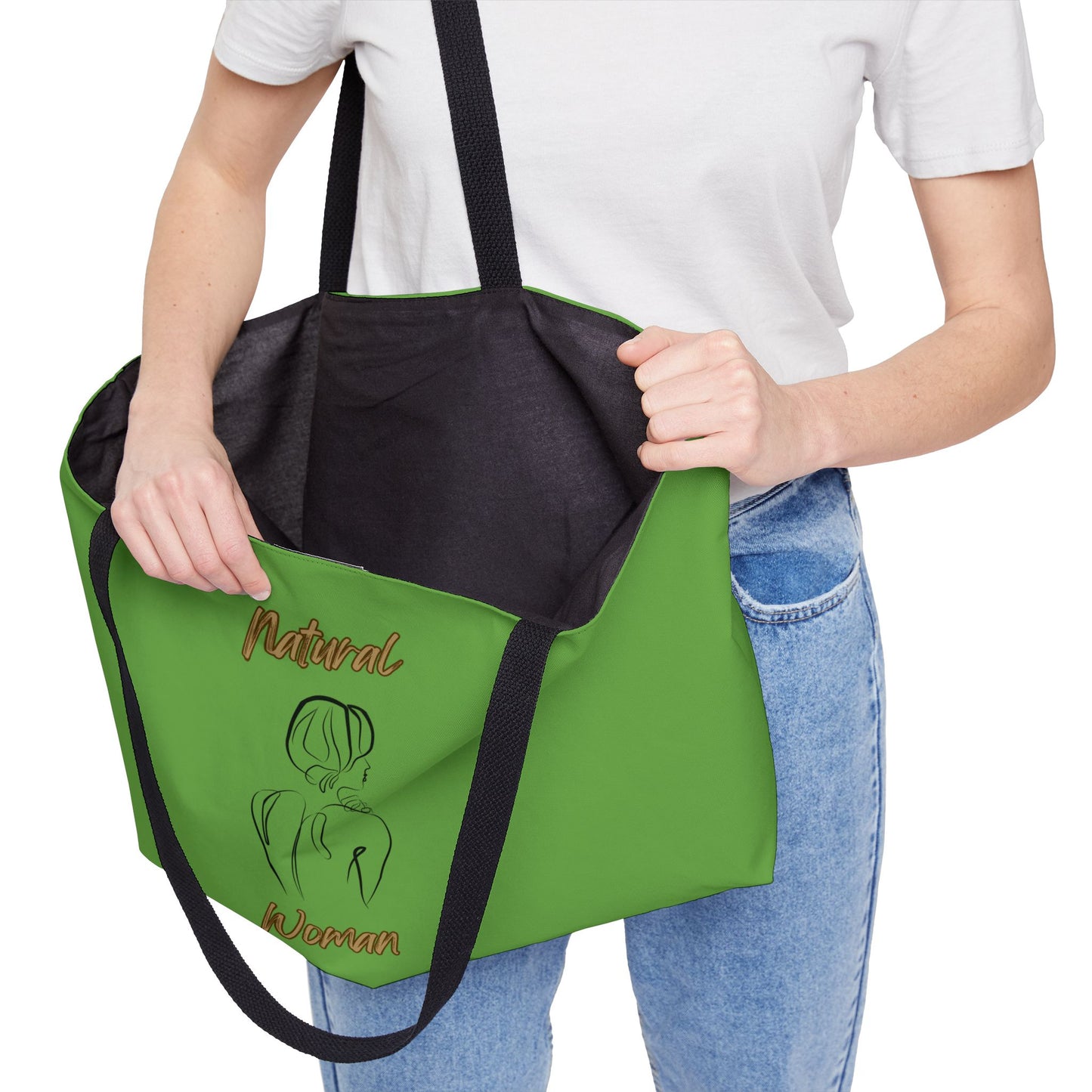 Natural Woman Back (BL) Weekender Tote Bag GREEN