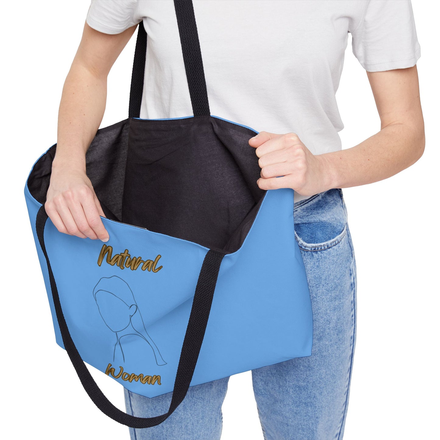Natural Woman Tilted Look (BL) Weekender Tote Bag LIGHT BLUE