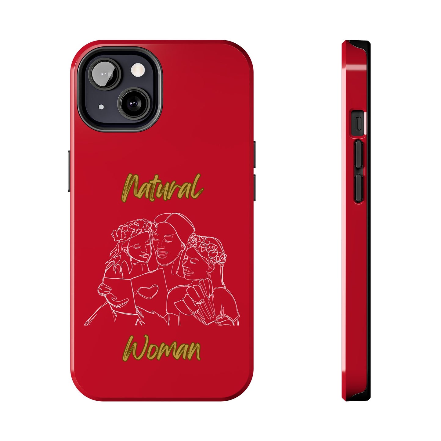 Natural Woman Me & My Girls (WL)Tough Phone Cases DARK RED
