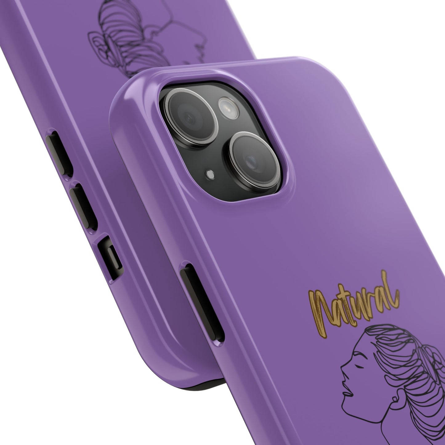 Natural Woman Wet Bun (BL) Tough Phone Cases LIGHT PURPLE